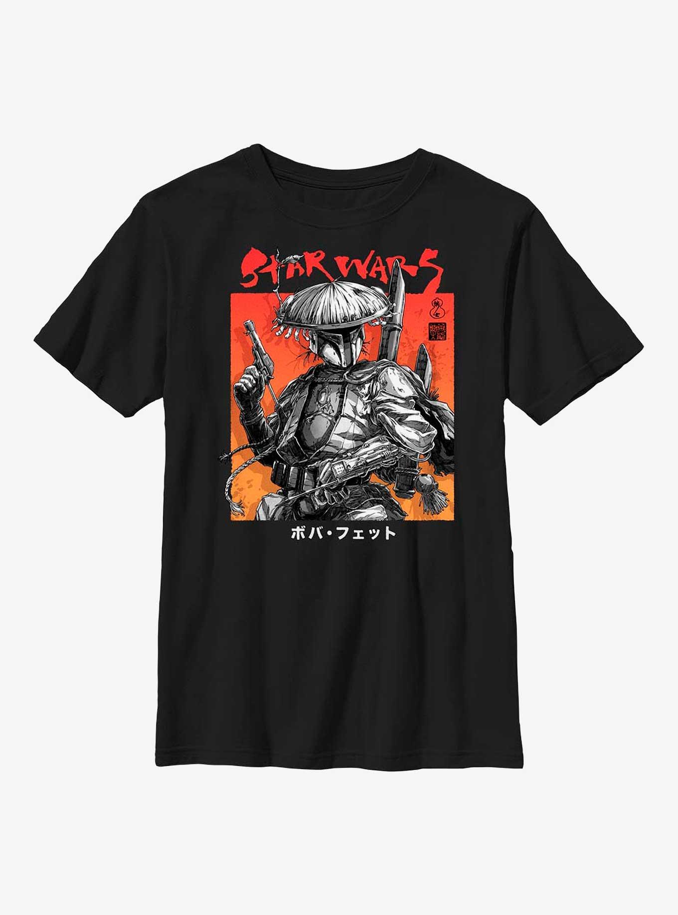 Star Wars: Visions Fett Up Youth T-Shirt, BLACK, hi-res