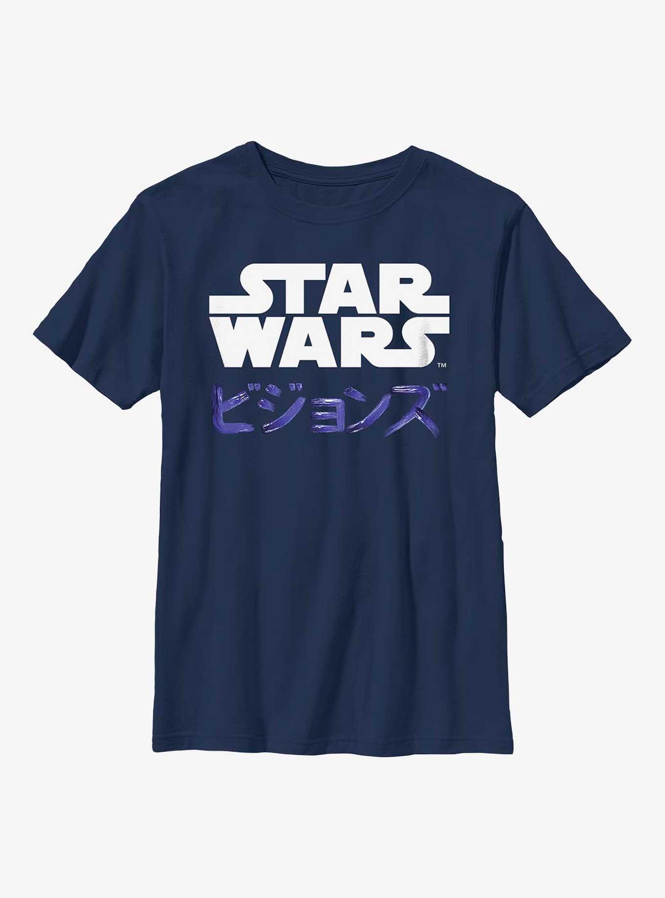 Star Wars: Visions Japanese Text Logo Youth T-Shirt, , hi-res