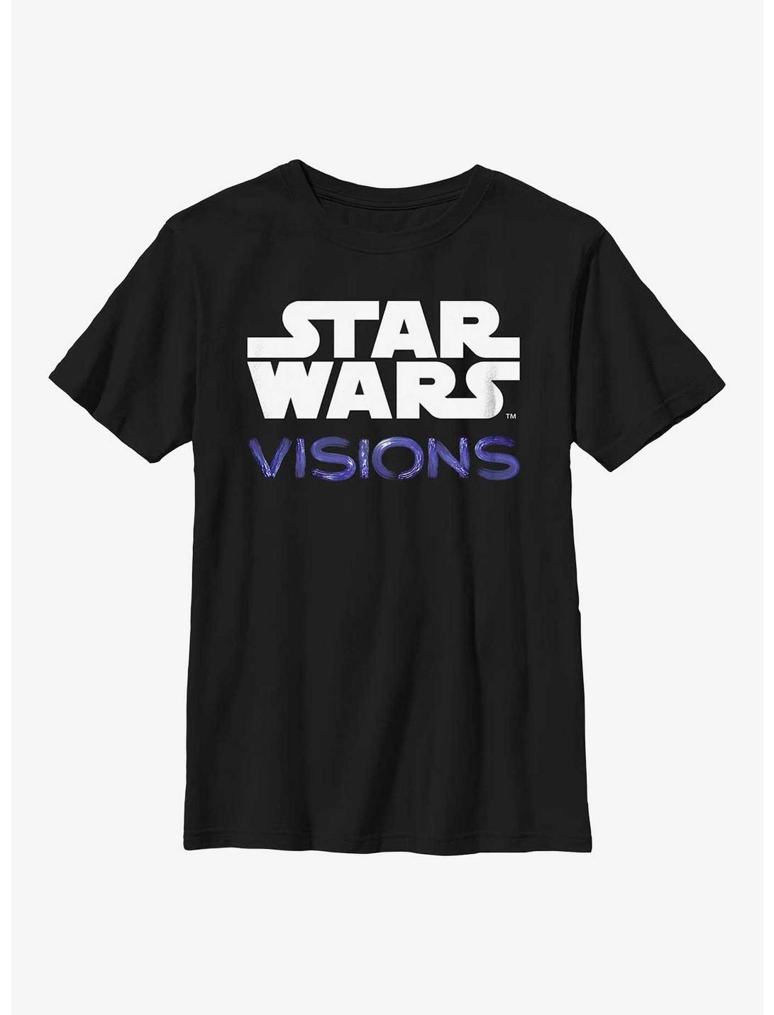 Star Wars: Visions Logo Stacked Youth T-Shirt, BLACK, hi-res