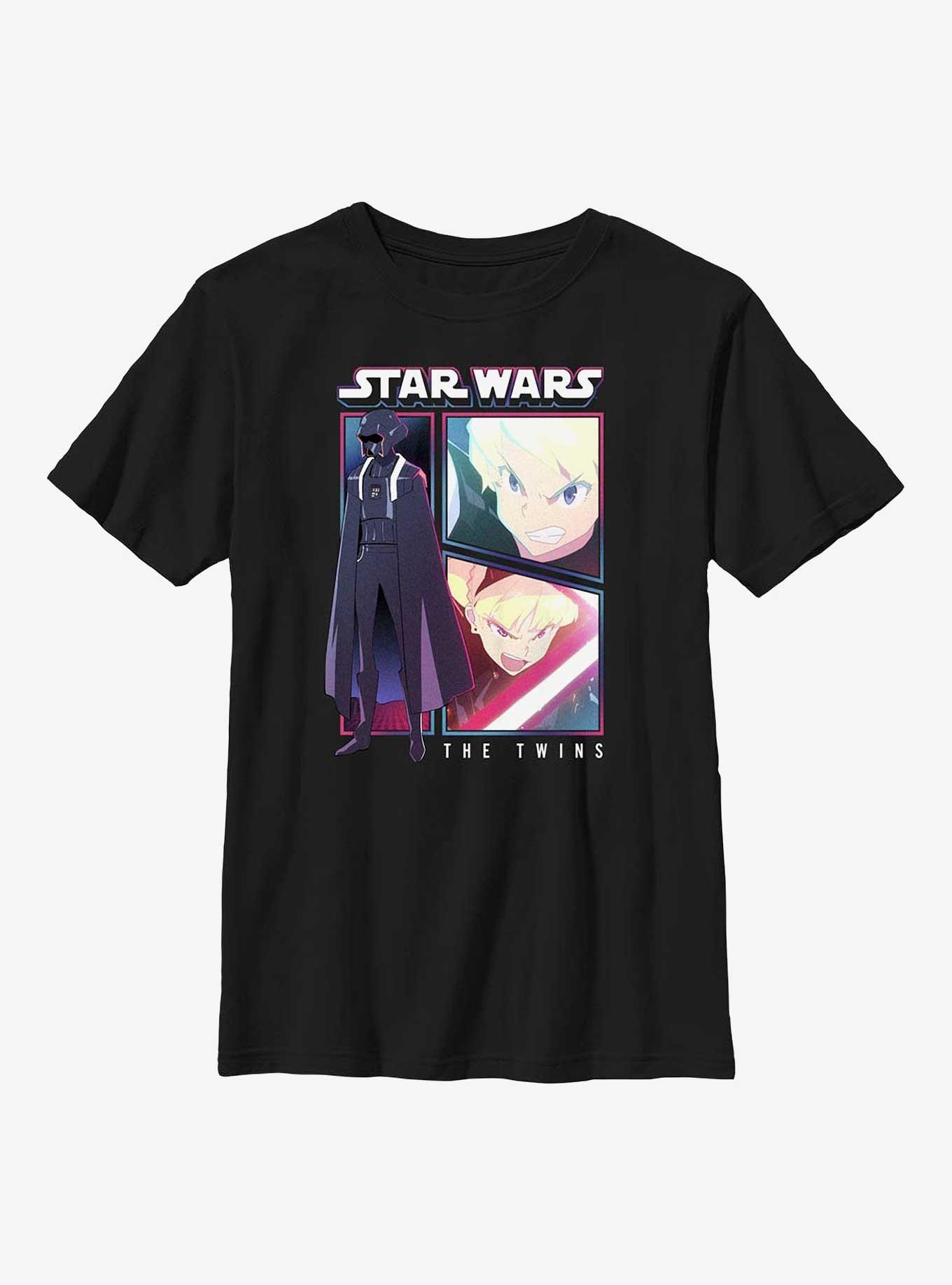 Star Wars: Visions Twins Comic Panels Youth T-Shirt, , hi-res