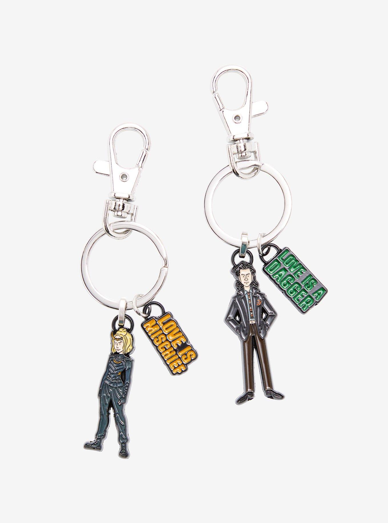 Marvel Loki & Sylvie Love is Mischief Keychain Set - BoxLunch Exclusive, , hi-res