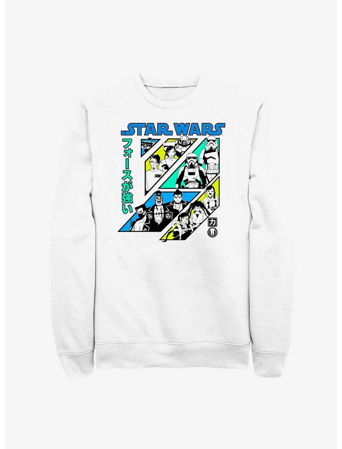 Star Wars: Visions Force Grid Sweatshirt, WHITE, hi-res