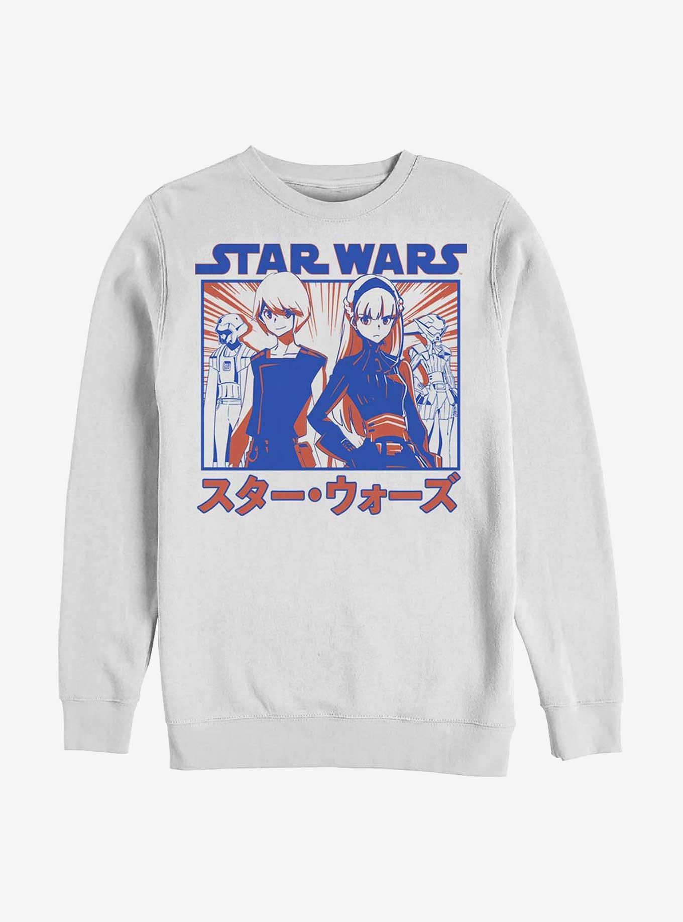 Star Wars: Visions Twins Anime Sweatshirt, WHITE, hi-res