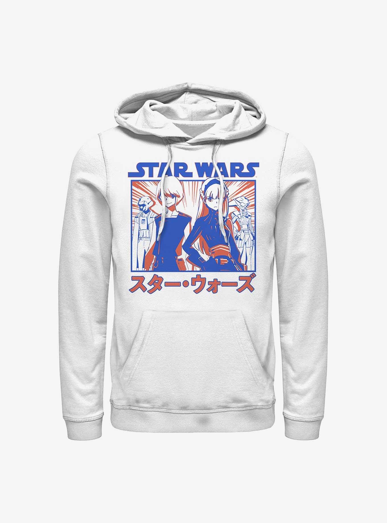 Star Wars: Visions Twins Anime Hoodie, WHITE, hi-res