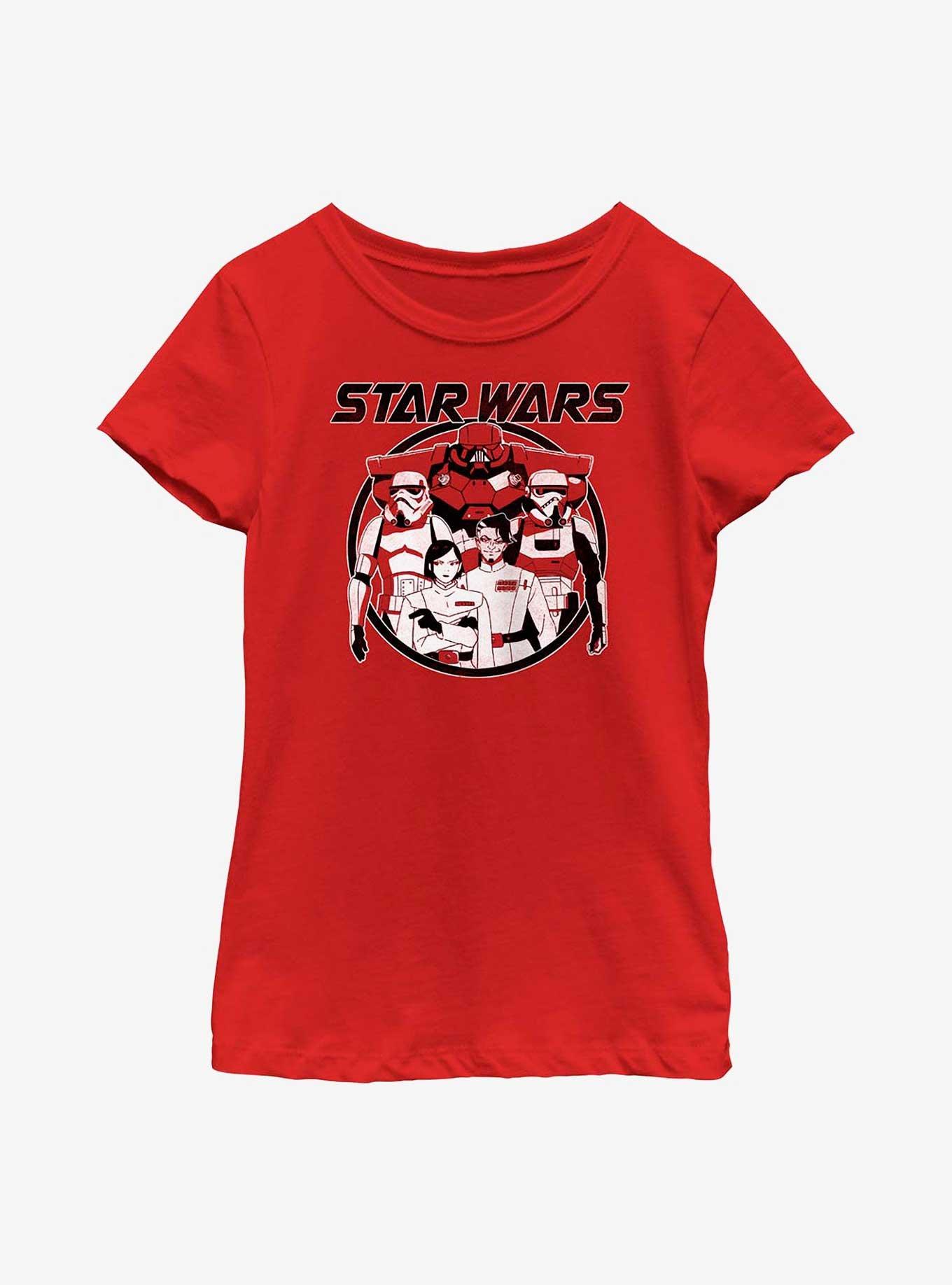 Star Wars: Visions Dark Side Anime Youth Girls T-Shirt, RED, hi-res