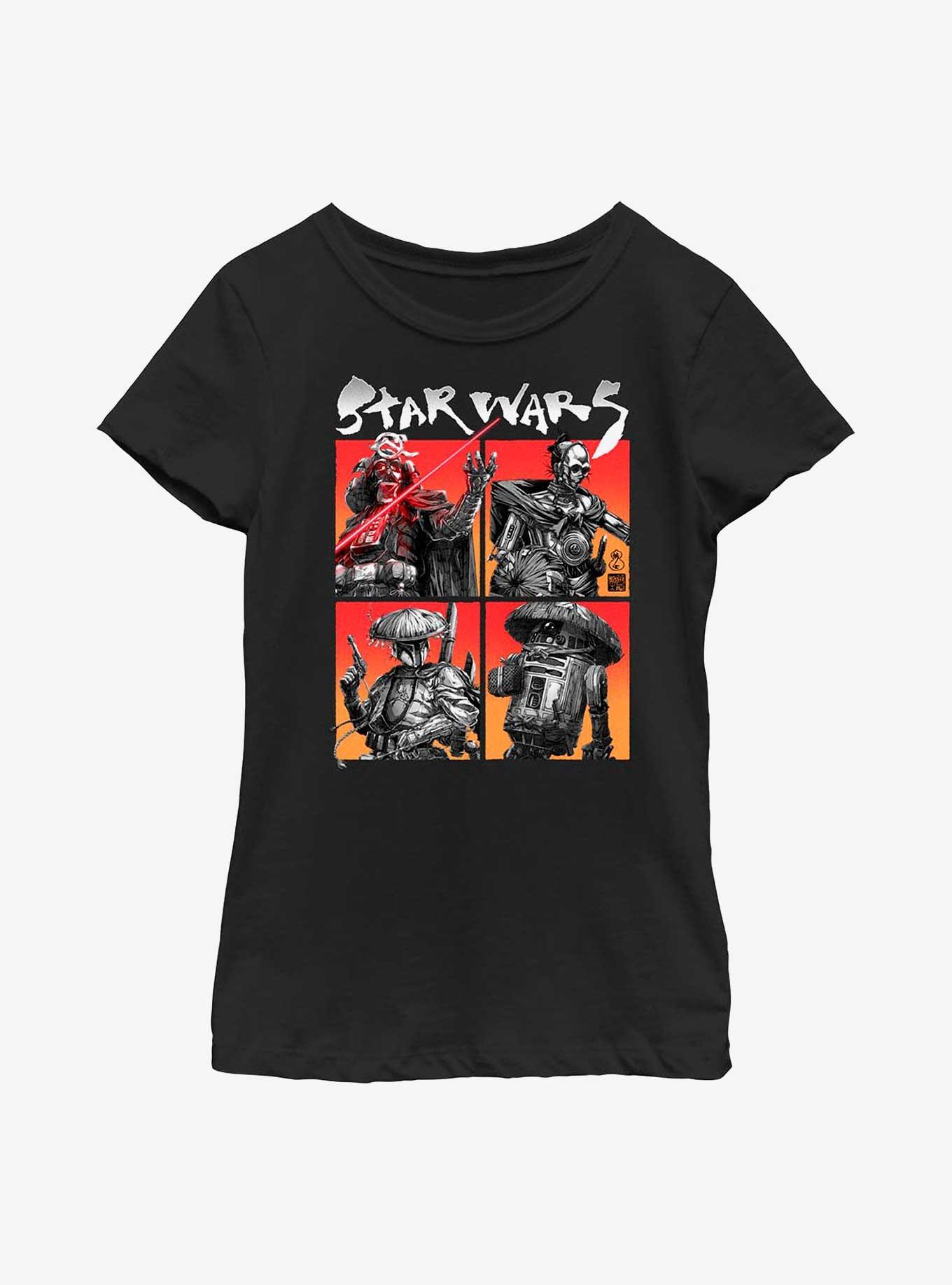 Star Wars: Visions Four On The Floor Youth Girls T-Shirt, BLACK, hi-res