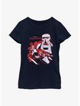 Star Wars: Visions Nice Ride For A Trooper Youth Girls T-Shirt, NAVY, hi-res