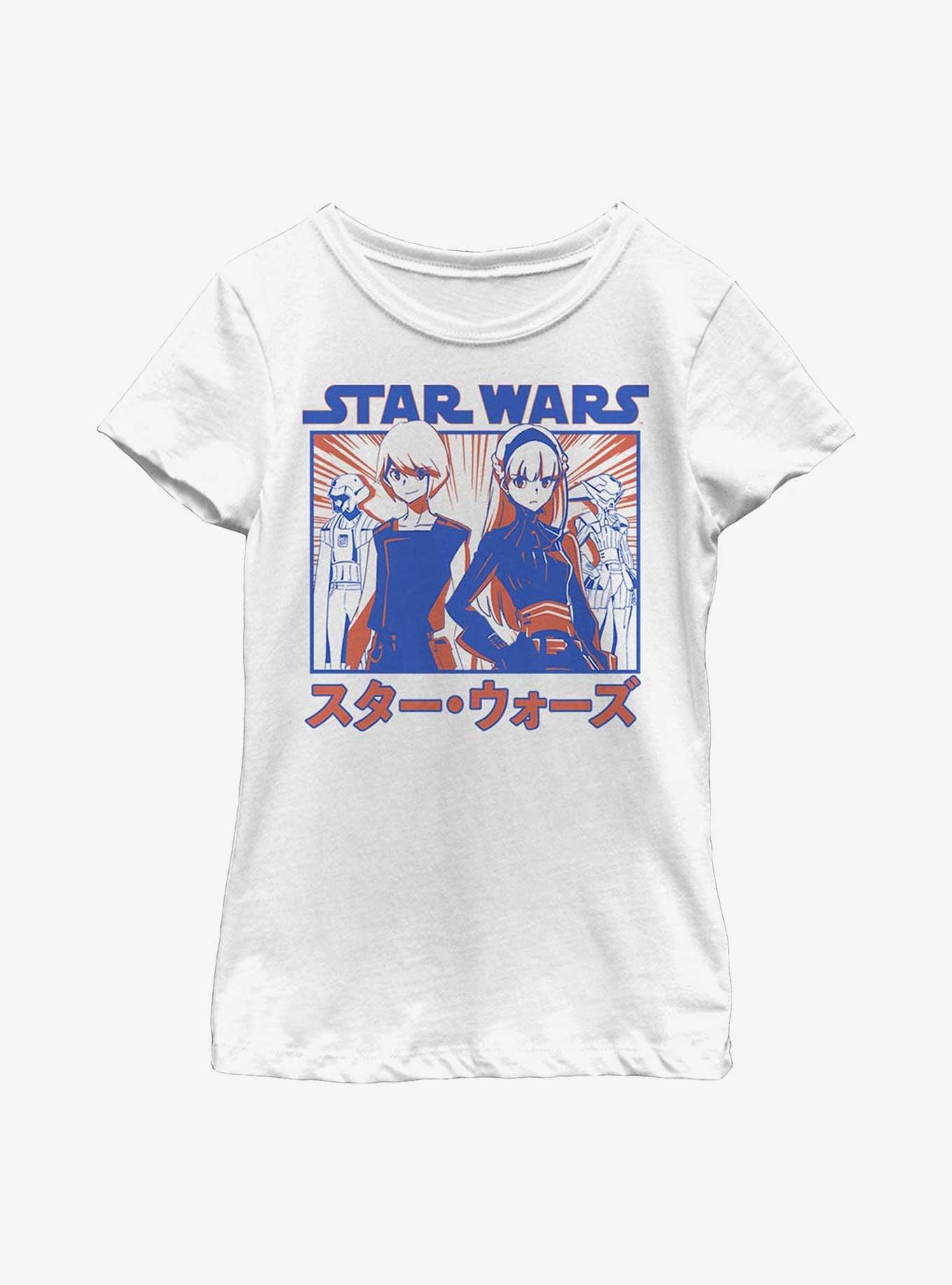 Star Wars: Visions Twins Anime Youth Girls T-Shirt, WHITE, hi-res