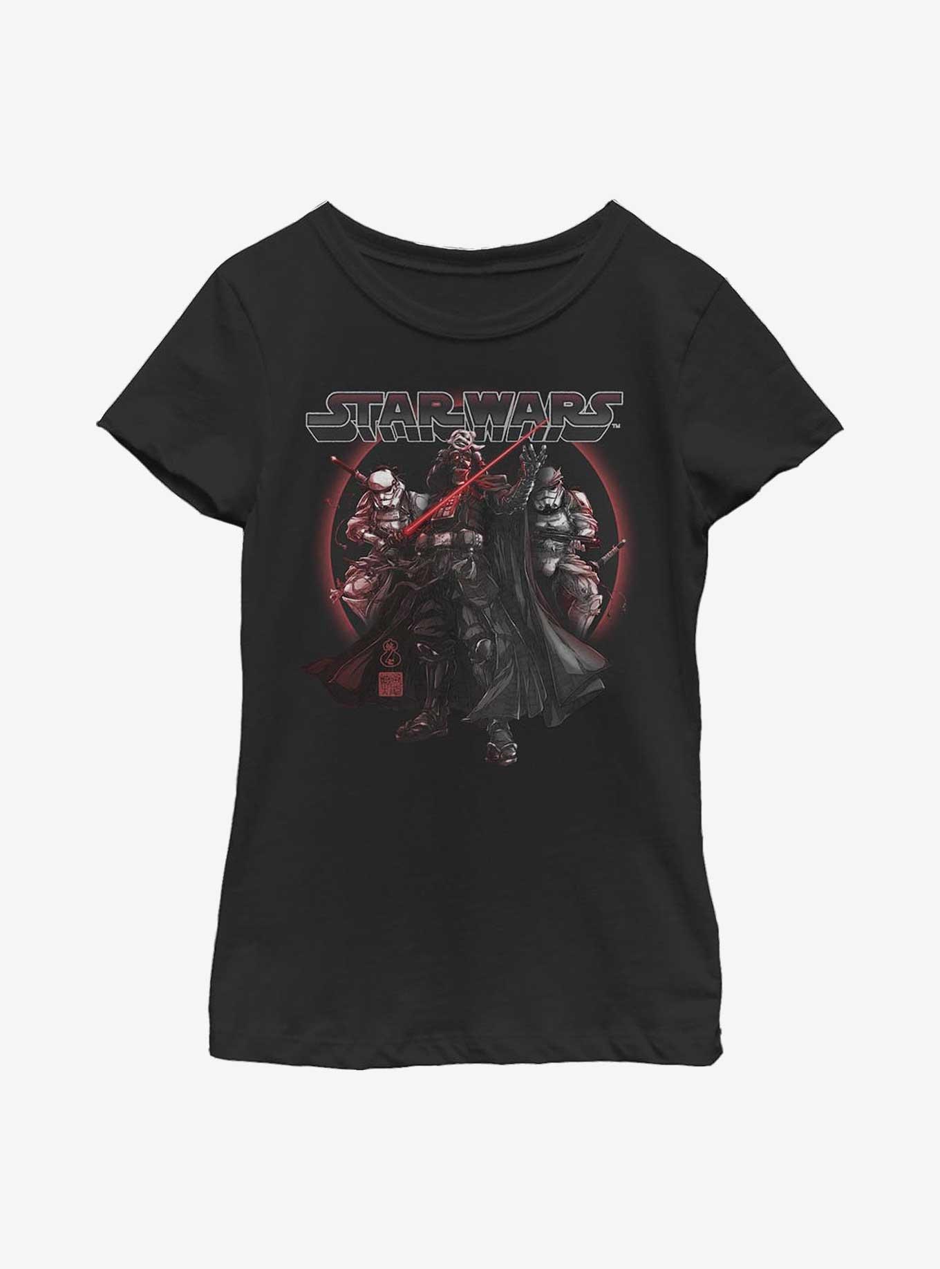 Star Wars: Visions Vader Youth Girls T-Shirt, BLACK, hi-res
