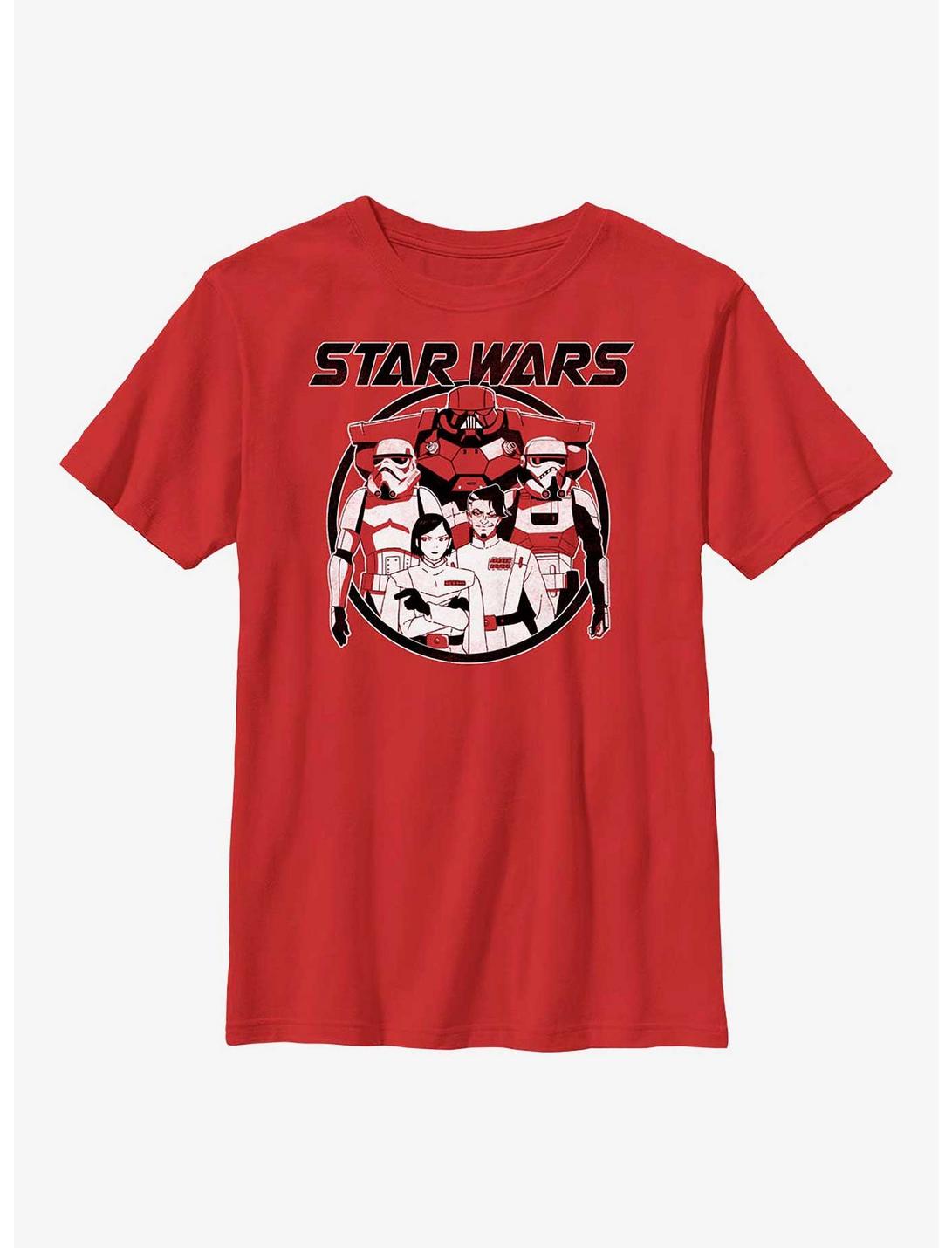 Star Wars: Visions Dark Side Anime Youth T-Shirt, RED, hi-res