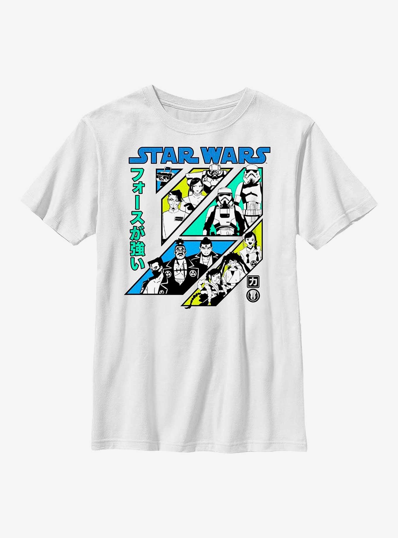 Star Wars: Visions Force Grid Youth T-Shirt, WHITE, hi-res