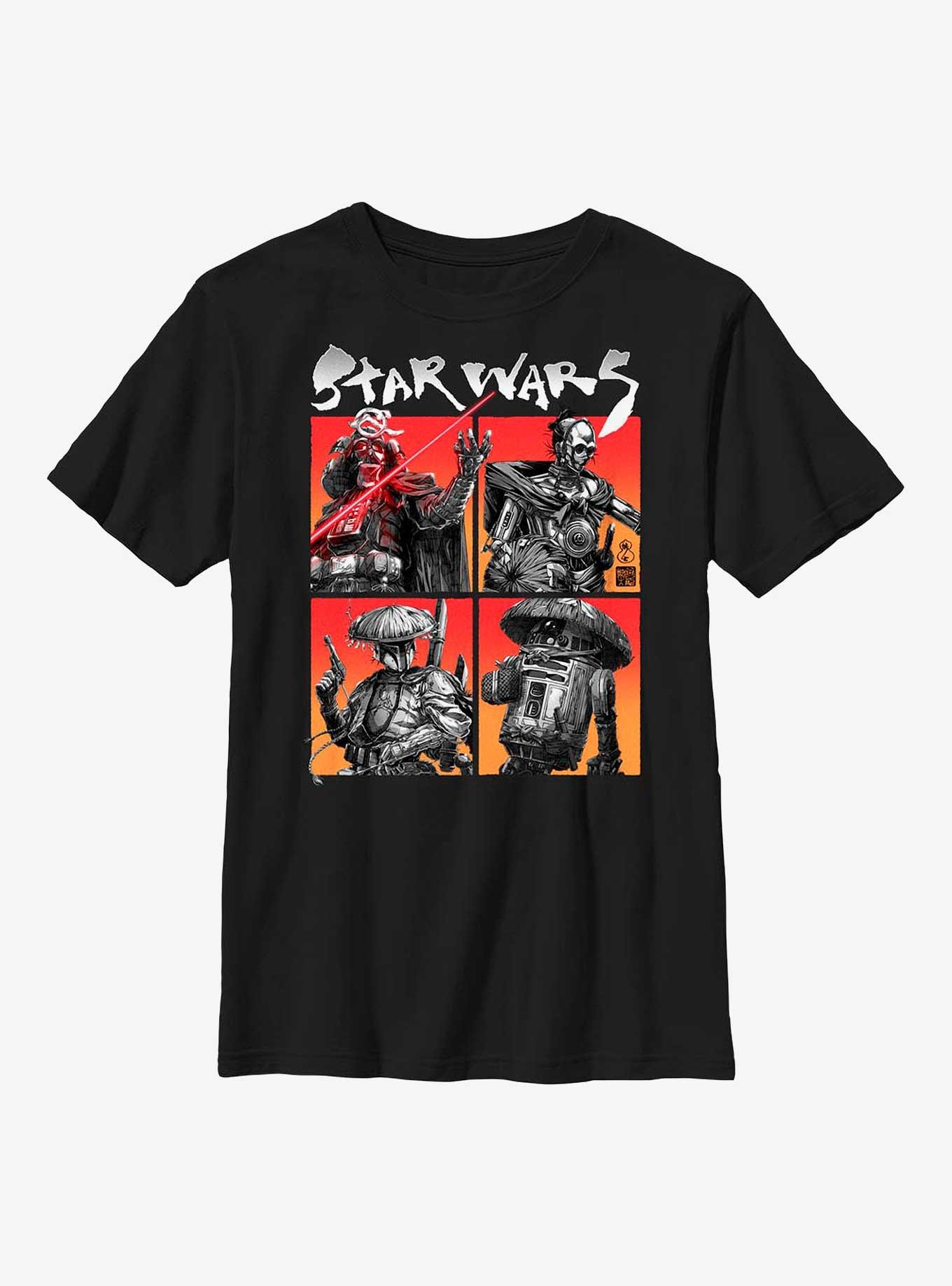 Star Wars: Visions Four On The Floor Youth T-Shirt, BLACK, hi-res