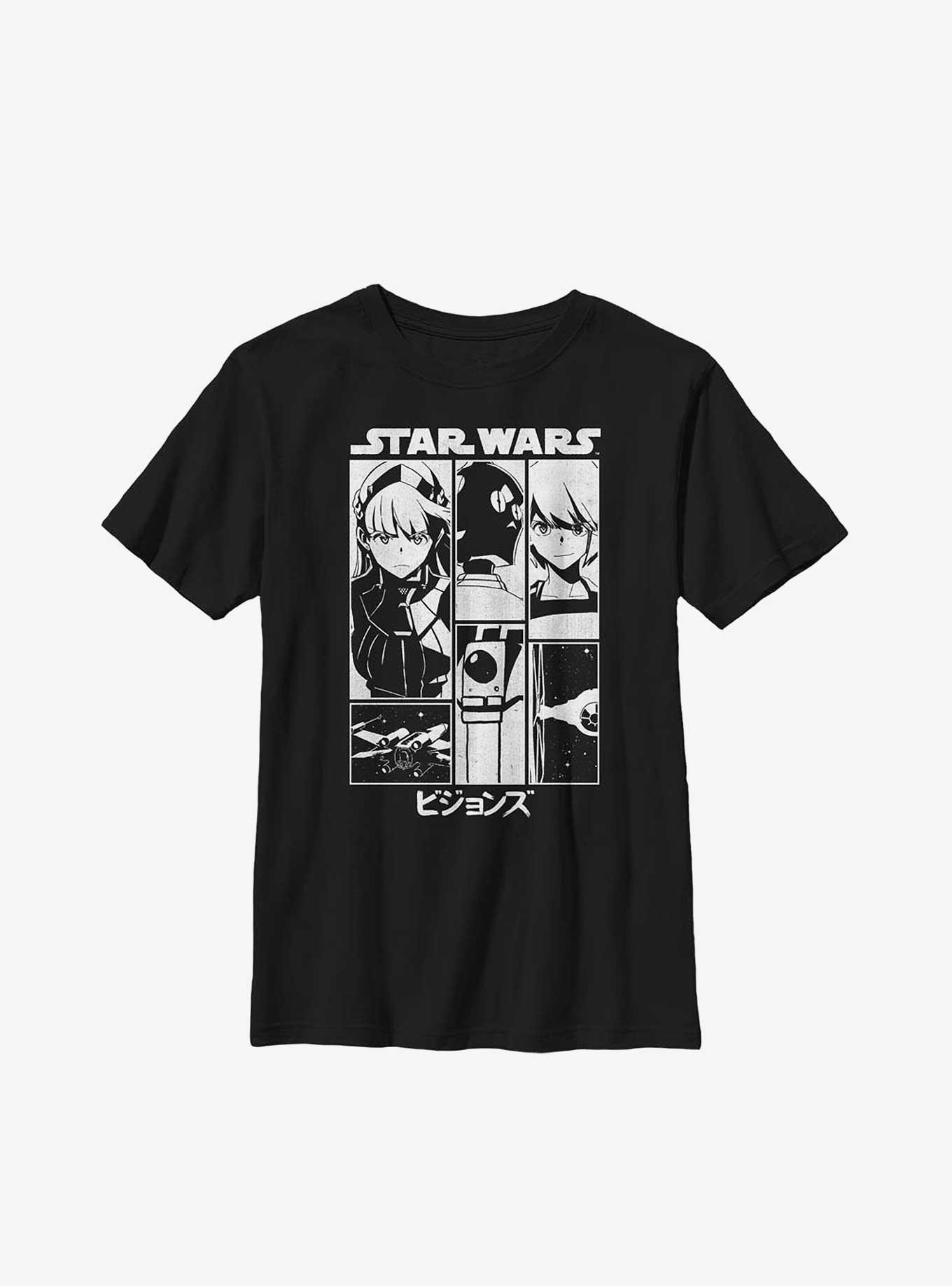 Star Wars: Visions Poster Youth T-Shirt, BLACK, hi-res