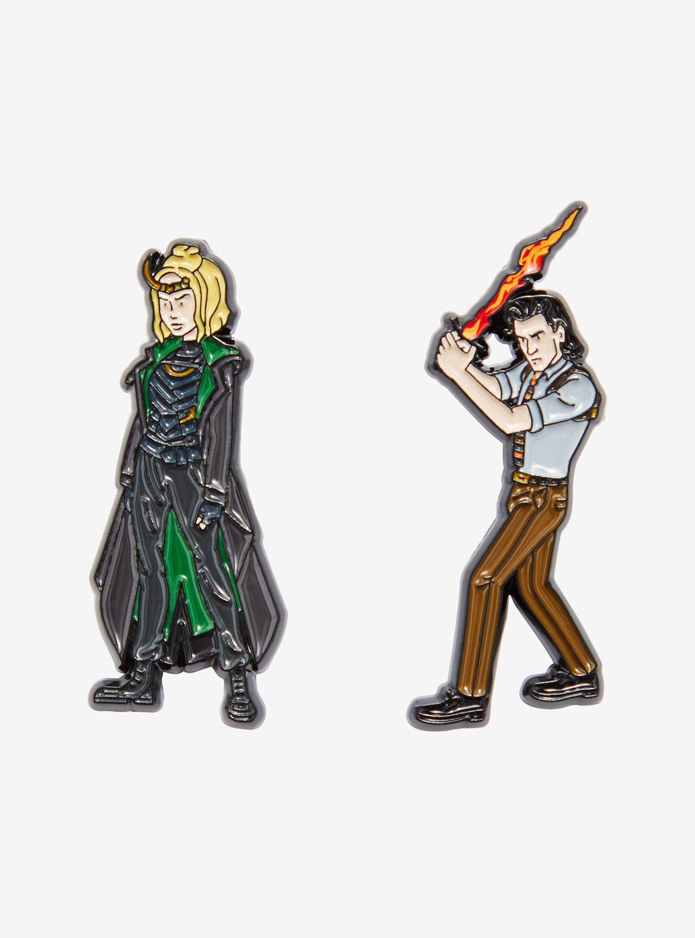 Marvel Loki & Sylvie Enamel Pin Set - BoxLunch Exclusive, , hi-res
