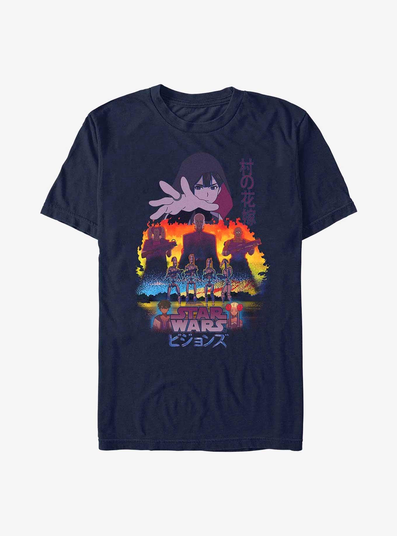 Star Wars: Visions It Takes A Village T-Shirt, NAVY, hi-res