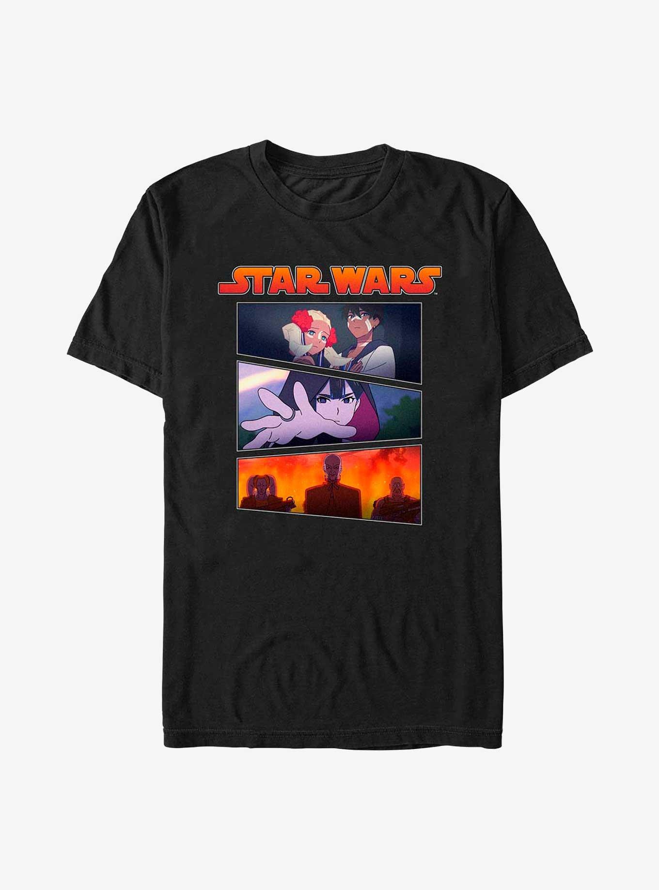 Star Wars: Visions Village Bride Panels T-Shirt, BLACK, hi-res