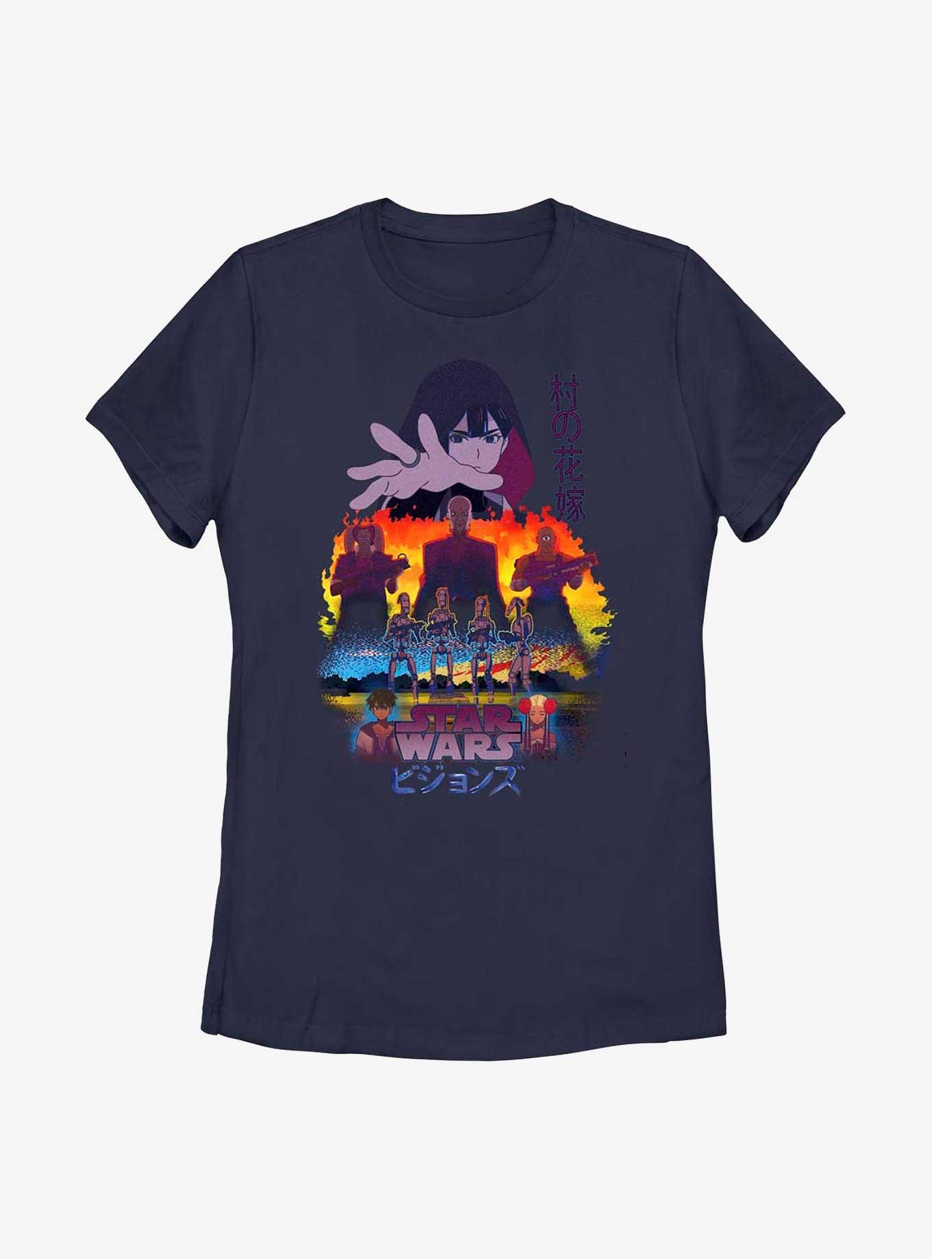 Star Wars: Visions It Takes A Village Womens T-Shirt, NAVY, hi-res