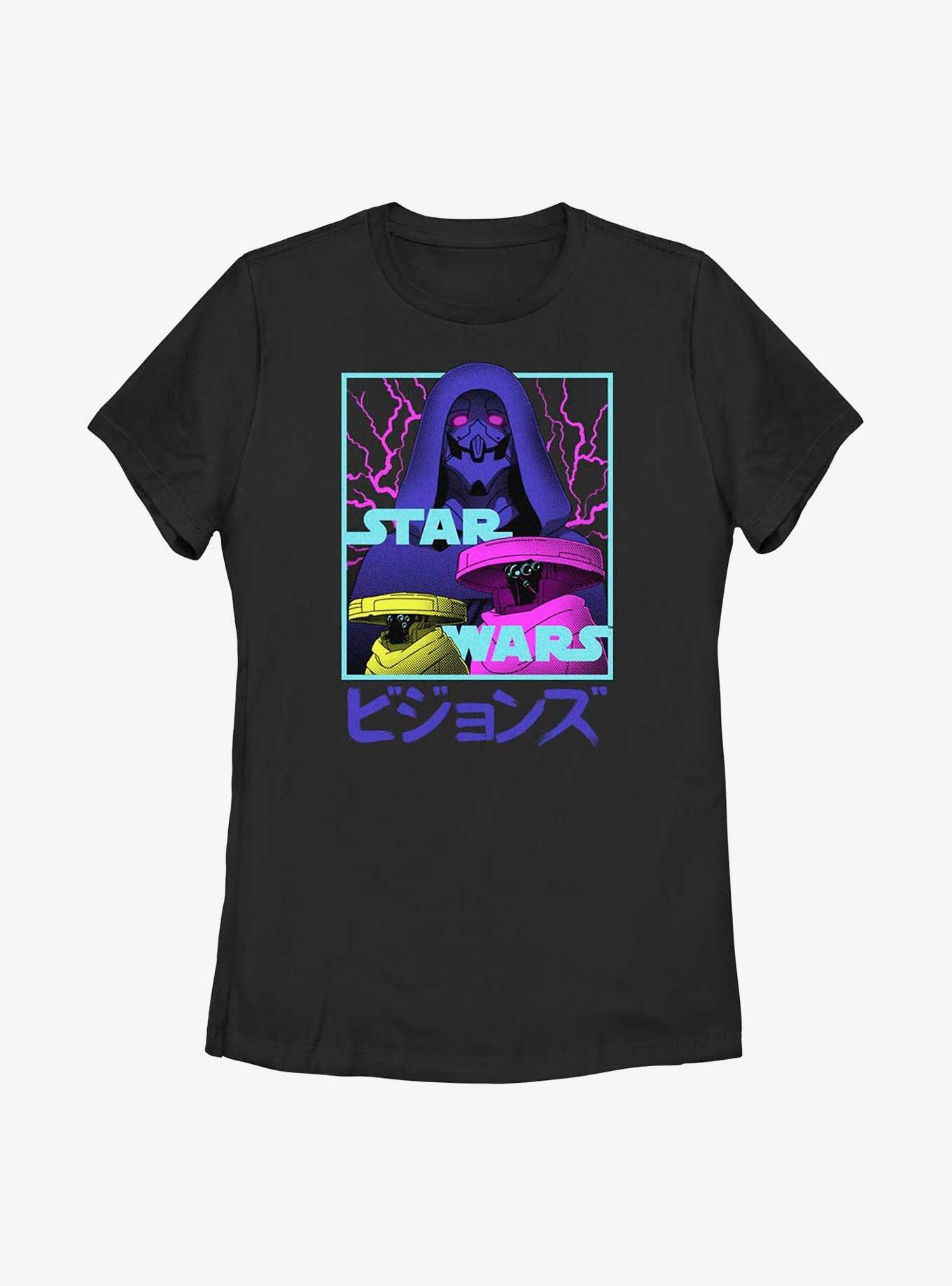 Star Wars: Visions Metal Faces Womens T-Shirt, BLACK, hi-res