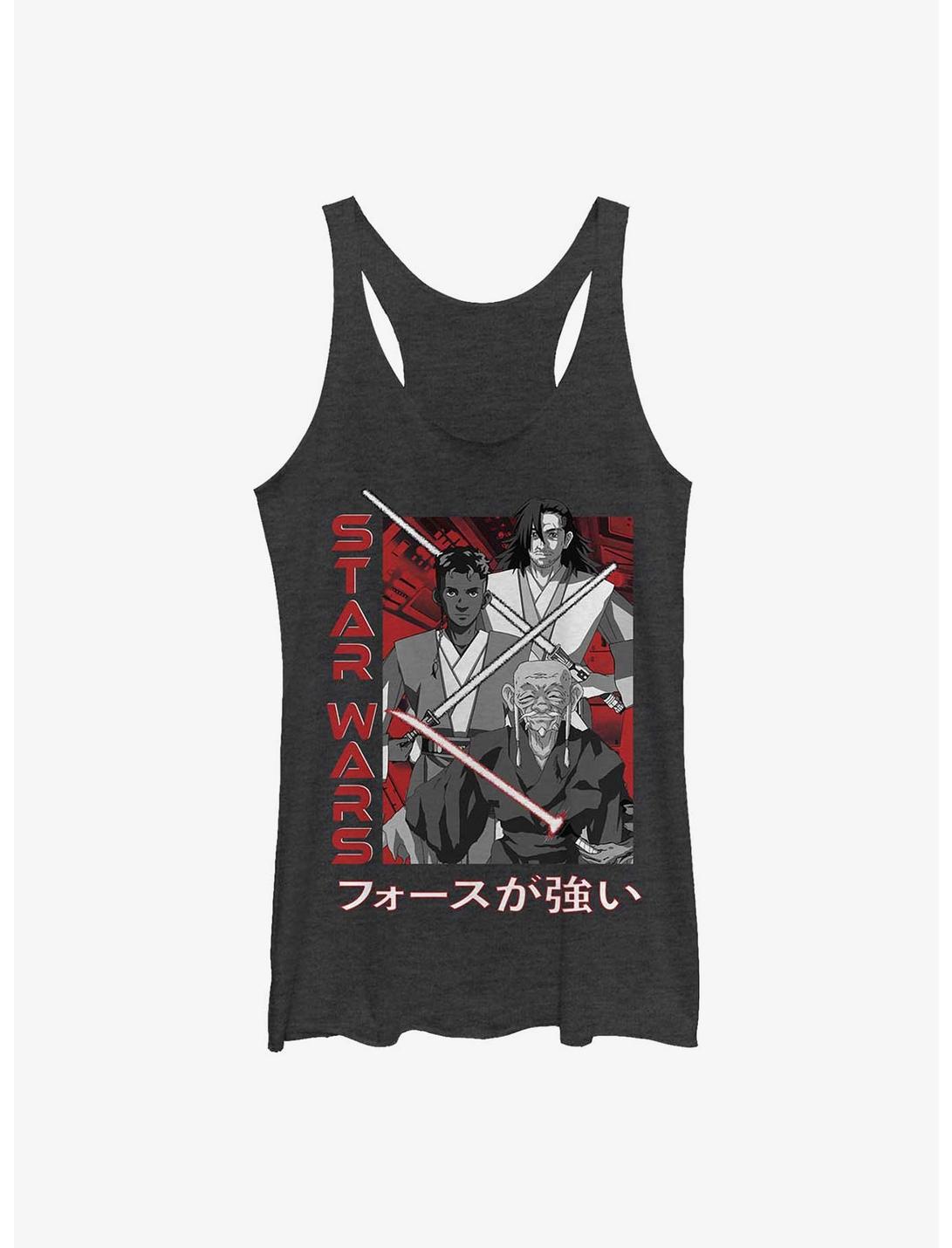 Star Wars: Visions Weapons Anime Womens Tank Top, BLK HTR, hi-res