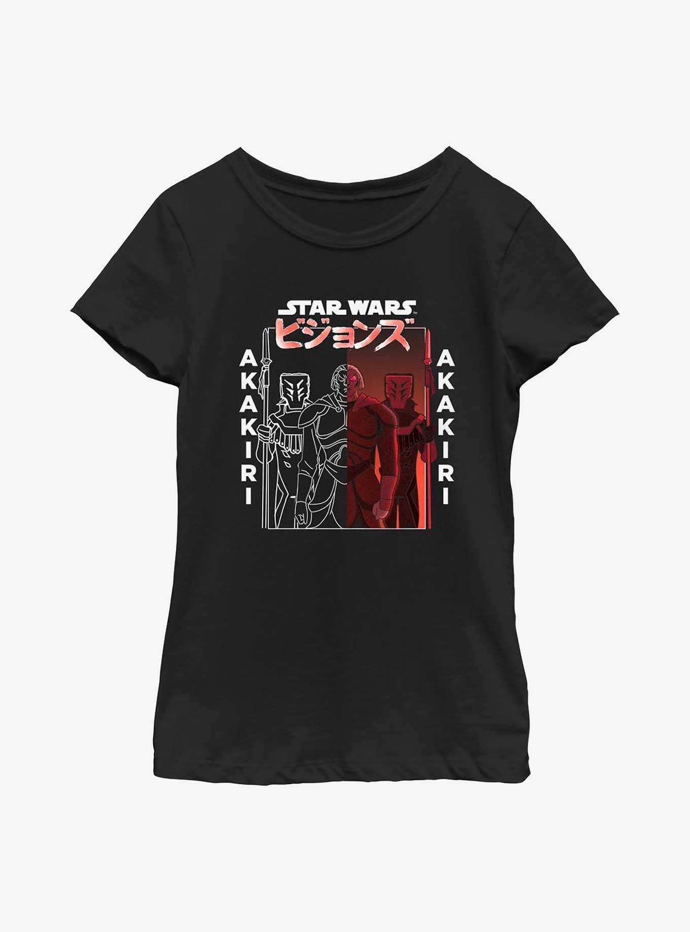 Star Wars: Visions Akakiri And Guards Youth Girls T-Shirt, BLACK, hi-res