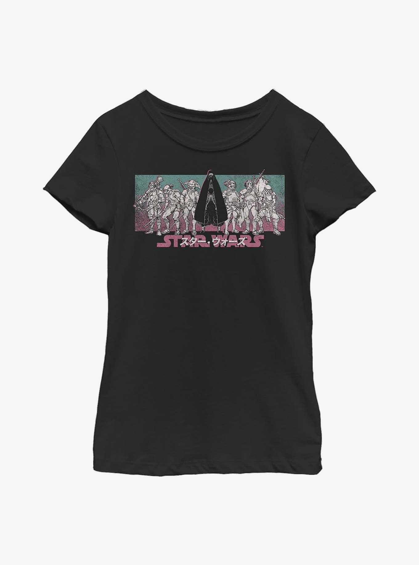 Star Wars: Visions Group Youth Girls T-Shirt, BLACK, hi-res