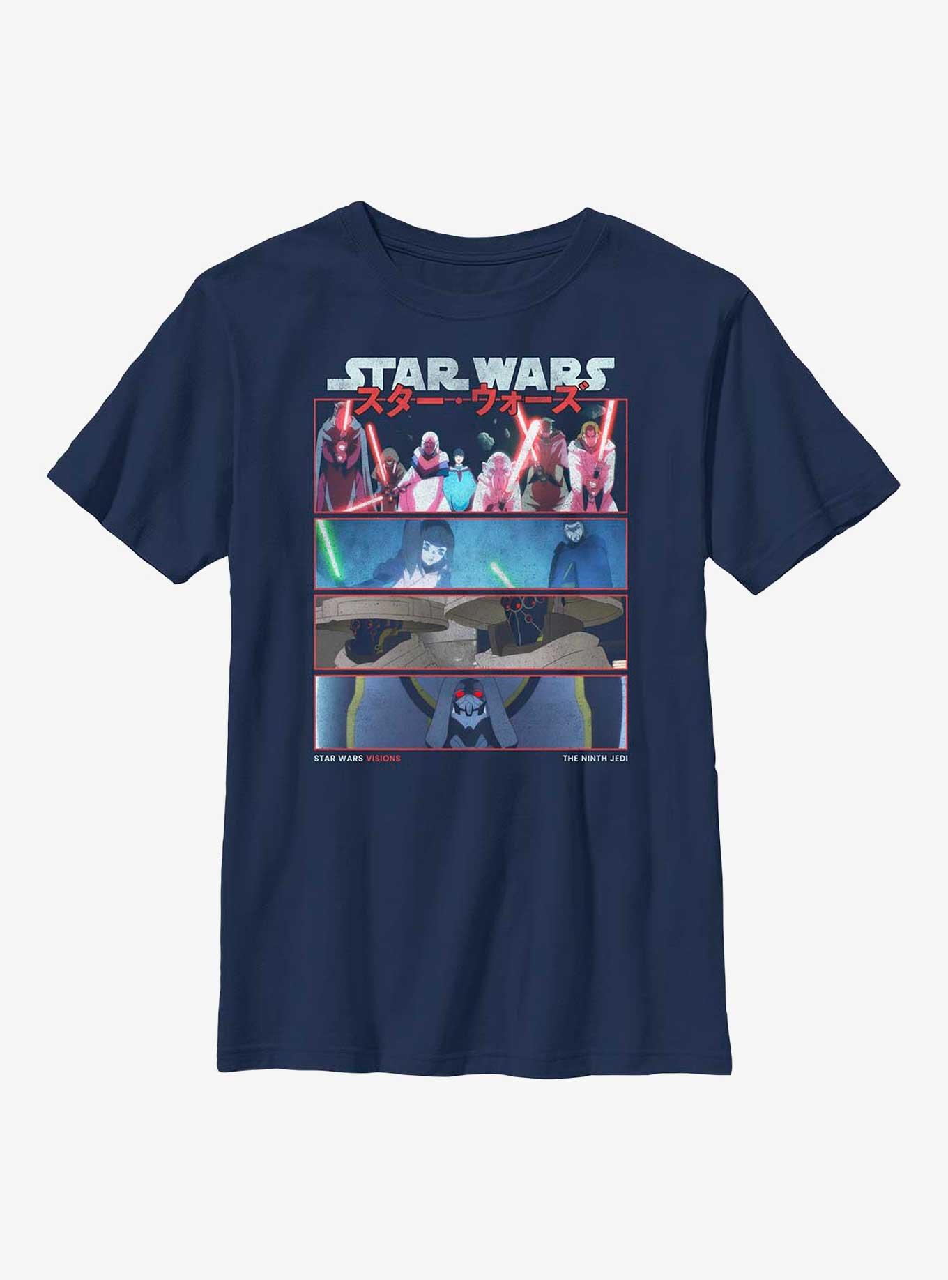 Star Wars: Visions 9th Jedi Stack Youth T-Shirt, NAVY, hi-res