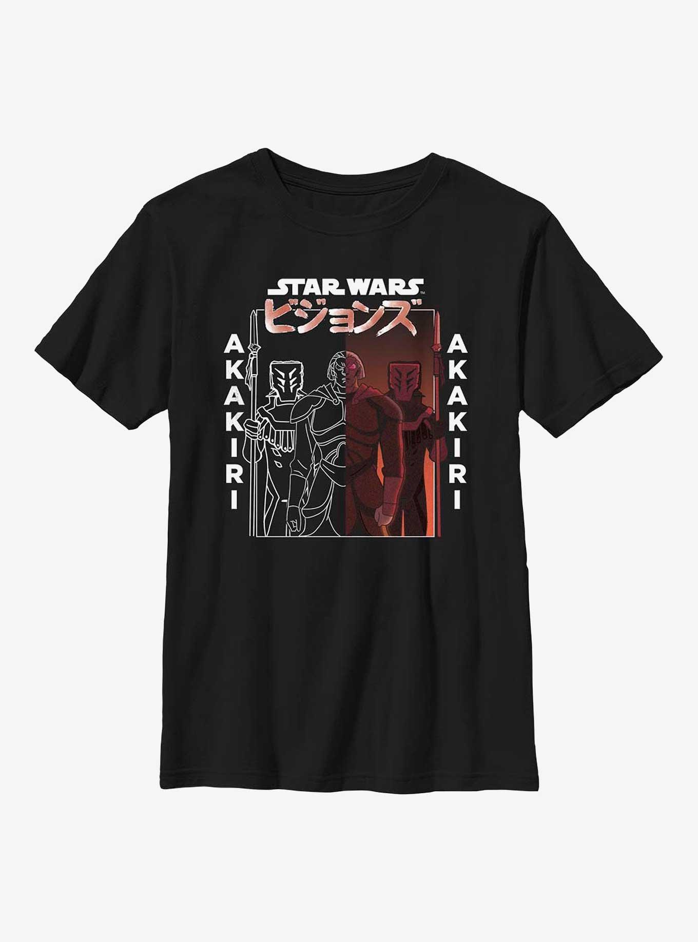 Star Wars: Visions Akakiri And Guards Youth T-Shirt, BLACK, hi-res