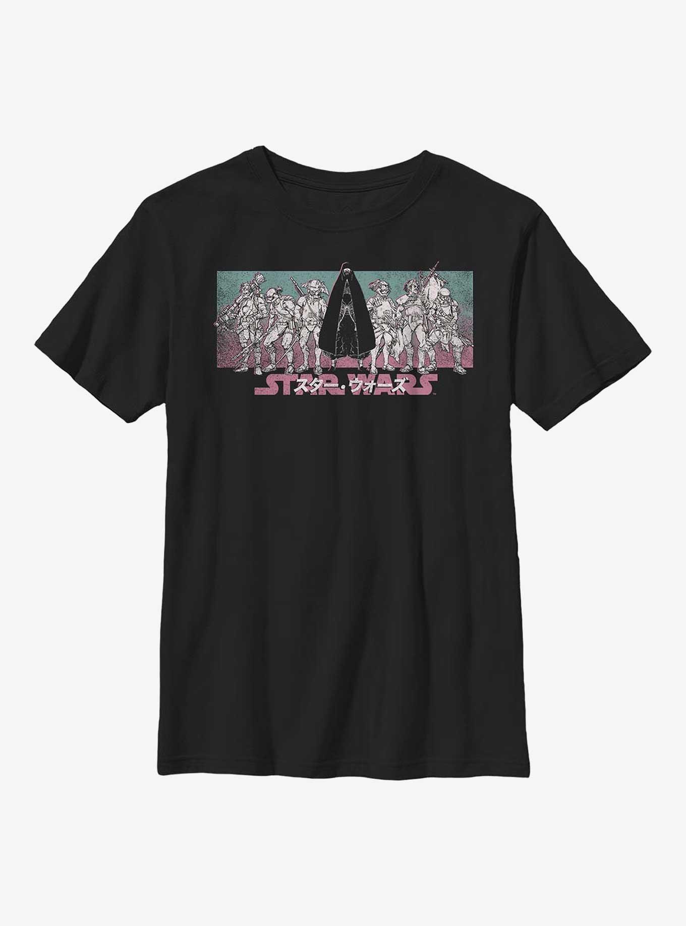 Star Wars: Visions Group Youth T-Shirt, BLACK, hi-res