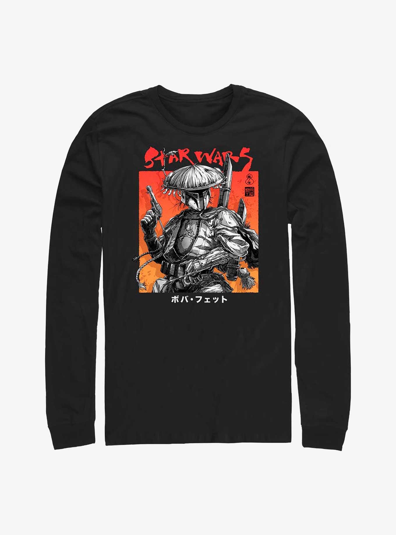 Star Wars: Visions Fett Up Long-Sleeve T-Shirt, BLACK, hi-res view 1