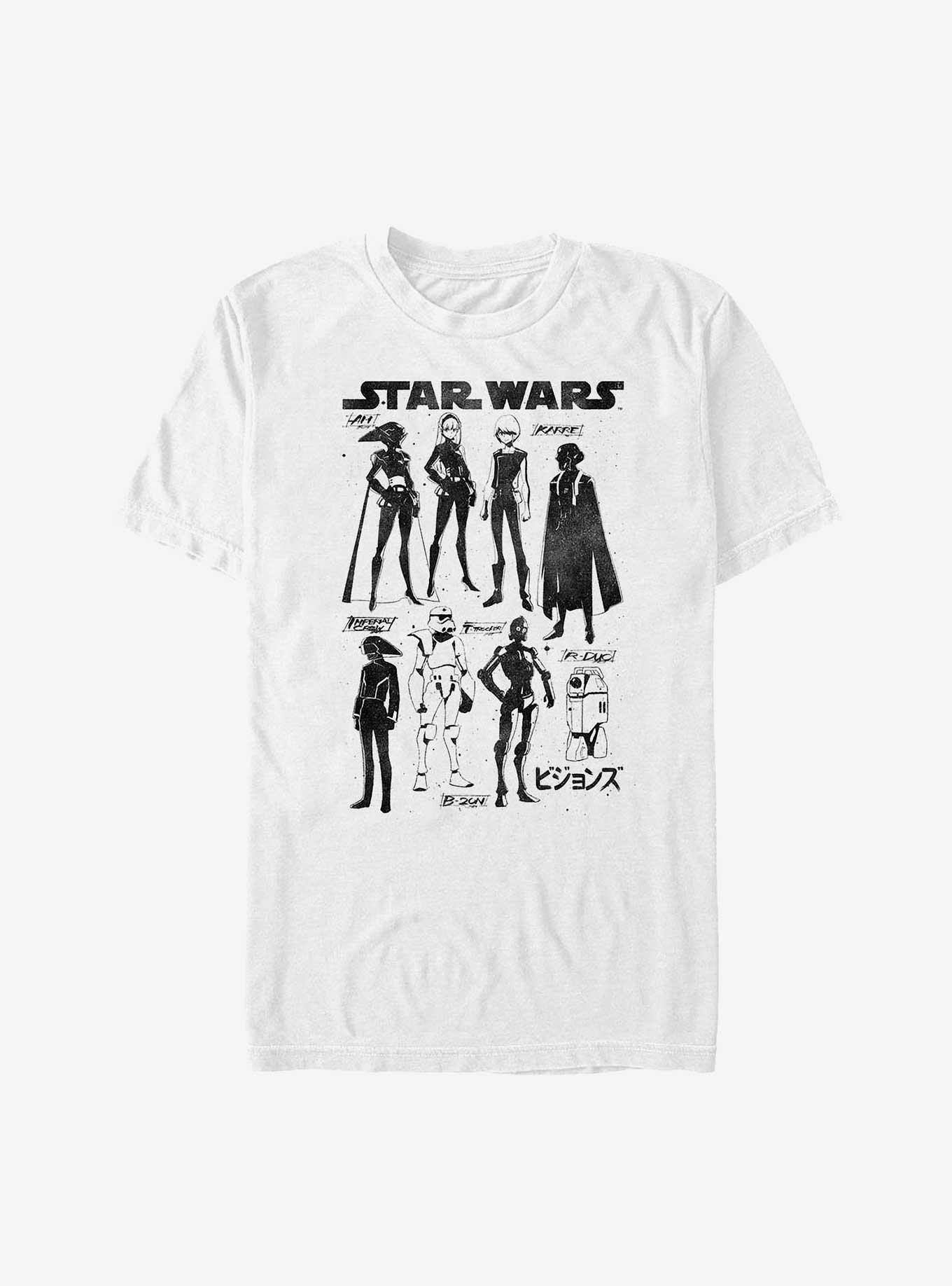 Star Wars: Visions Inked Textbook T-Shirt, WHITE, hi-res