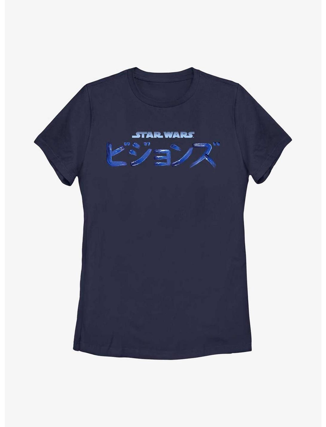 Star Wars: Visions Logo Combined Womens T-Shirt, NAVY, hi-res