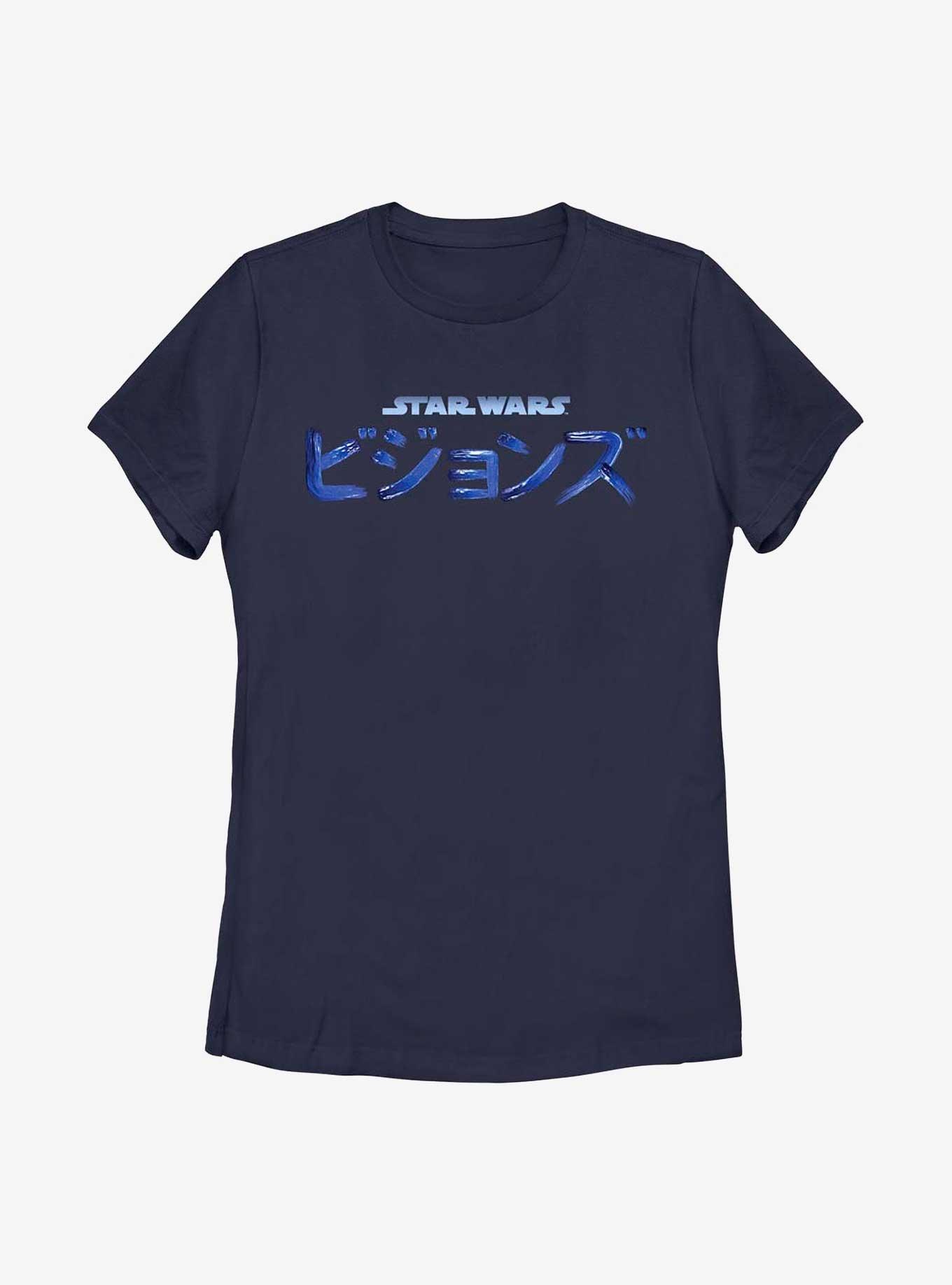 Star Wars: Visions Logo Combined Womens T-Shirt, NAVY, hi-res view 1