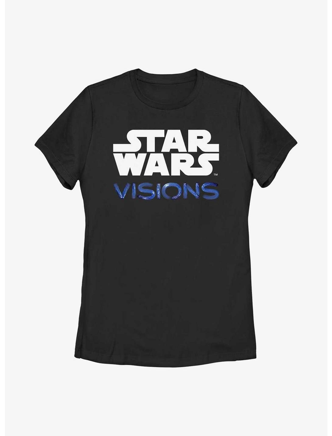 Star Wars: Visions Logo Stacked Womens T-Shirt, BLACK, hi-res