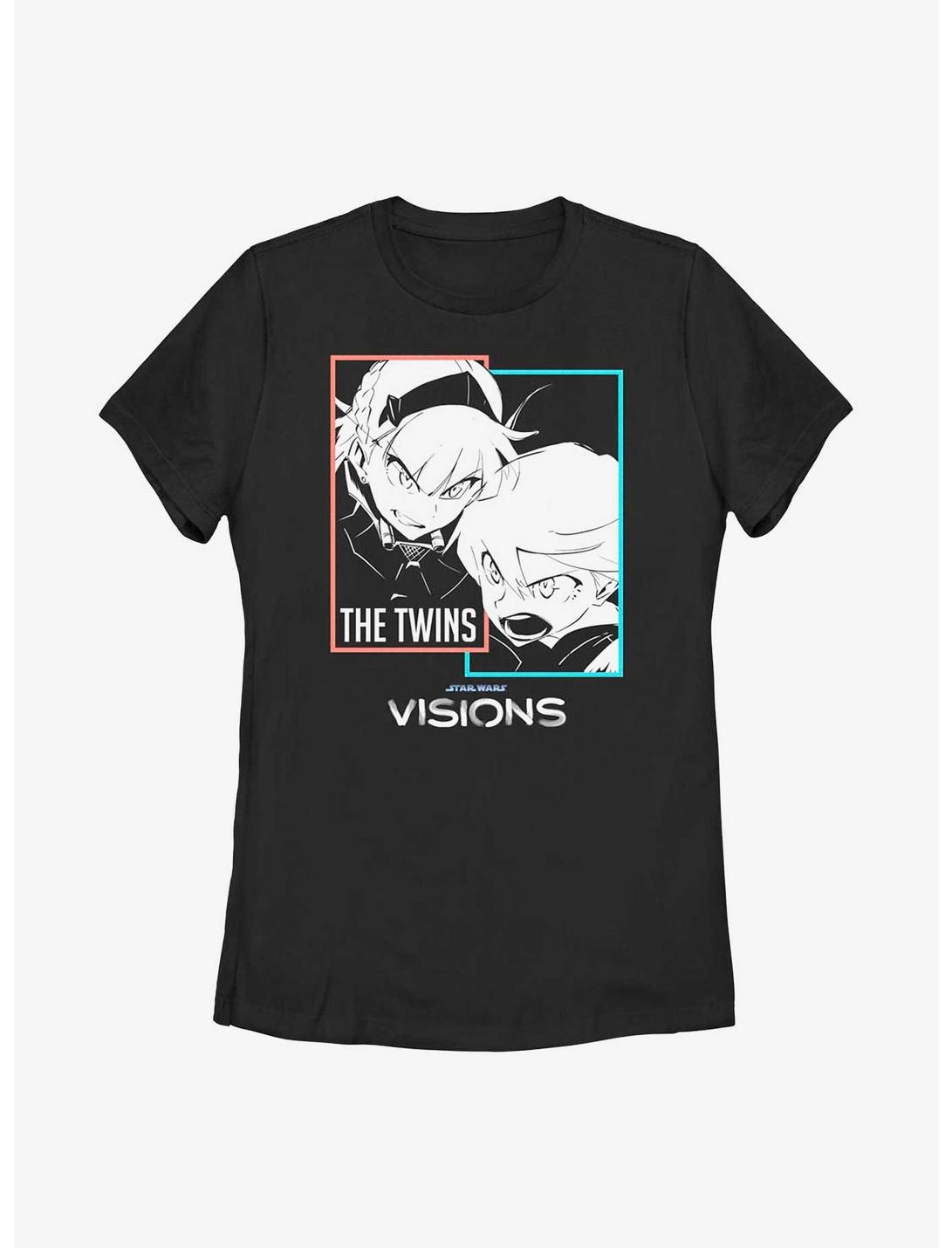 Star Wars: Visions Twins Shout Womens T-Shirt, BLACK, hi-res