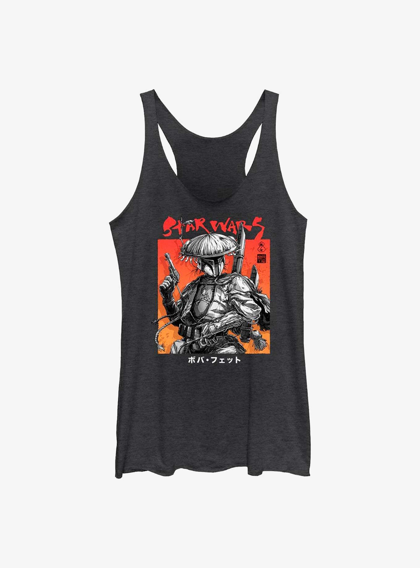 Star Wars: Visions Fett Up Womens Tank Top, BLK HTR, hi-res