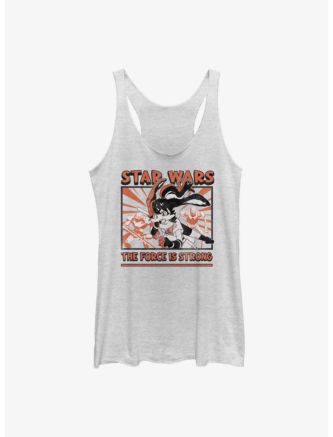 Star Wars: Visions Strong Force Characters Womens Tank Top, WHITE HTR, hi-res