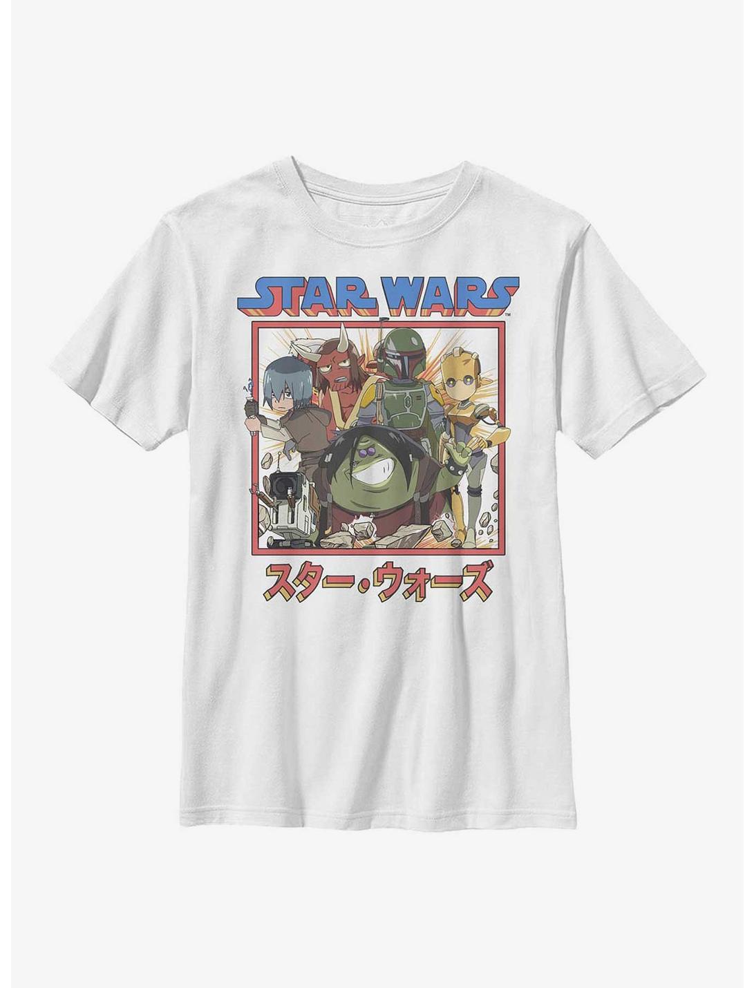 Star Wars: Visions Anime Group Youth T-Shirt, WHITE, hi-res