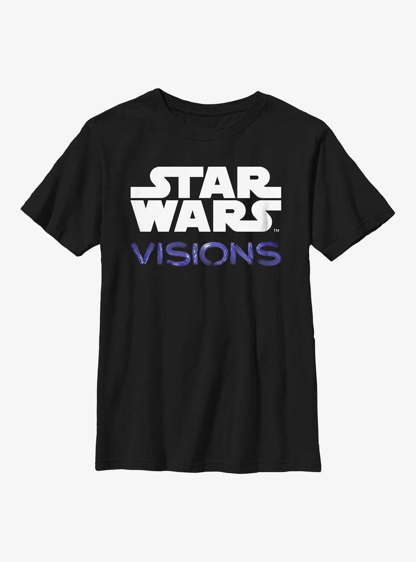 Star Wars: Visions Logo Stacked Youth T-Shirt, BLACK, hi-res