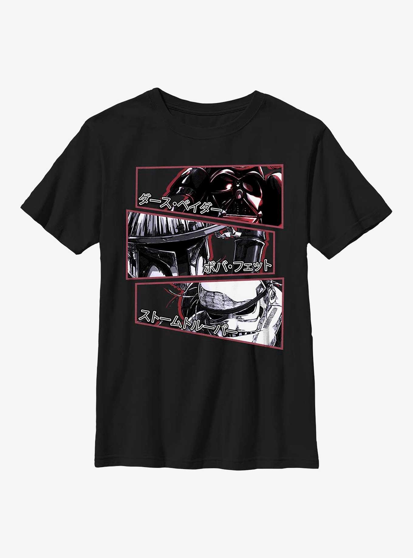 Star Wars: Visions Stacked Panels Youth T-Shirt, BLACK, hi-res