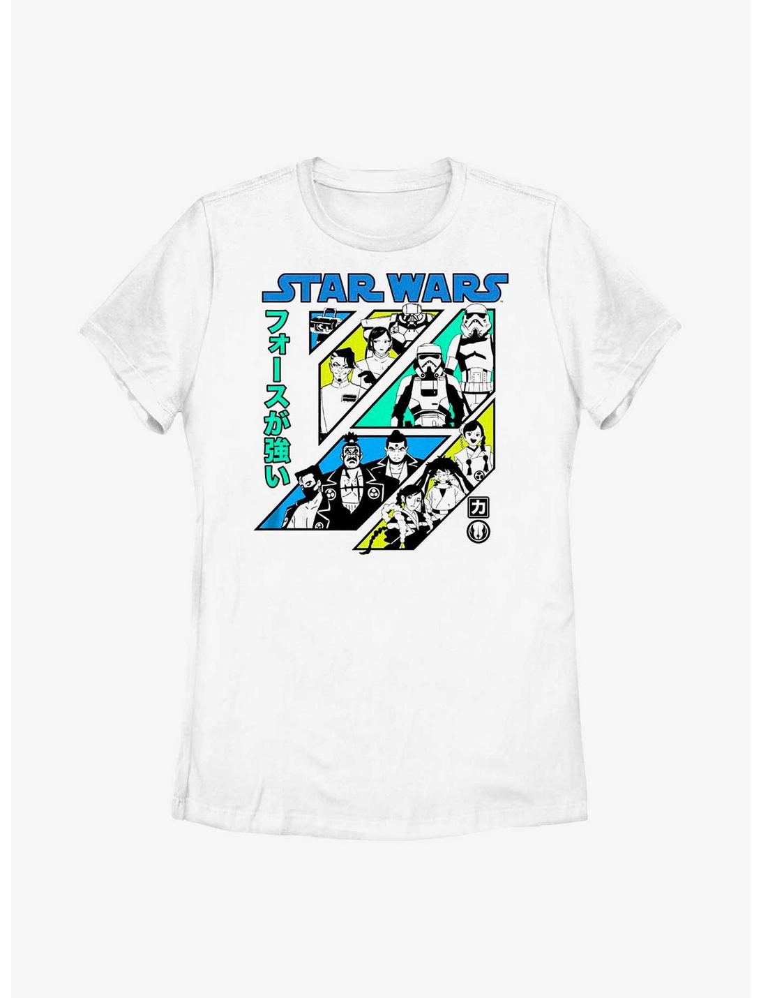 Star Wars: Visions Force Grid Womens T-Shirt, WHITE, hi-res