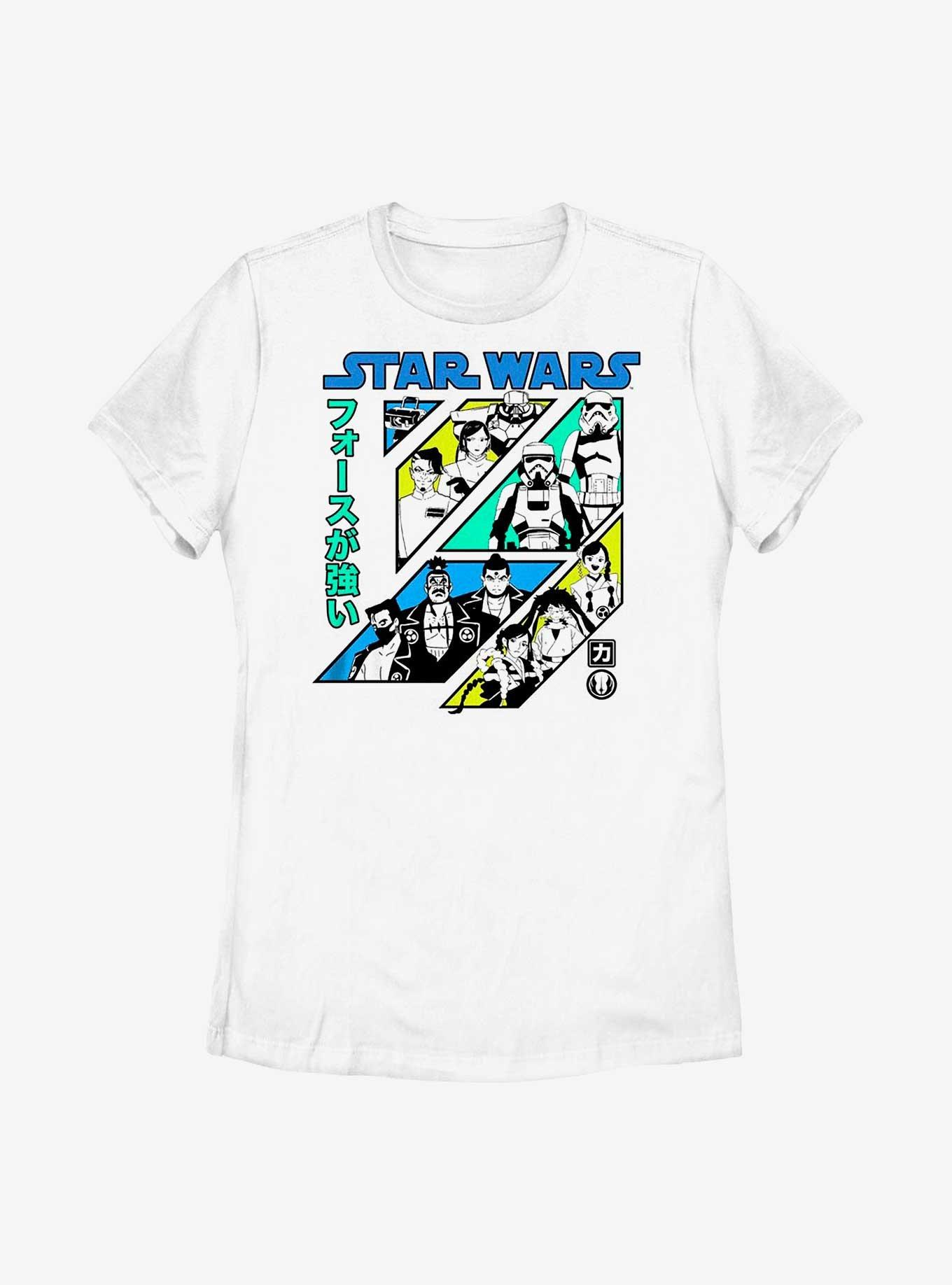 Star Wars: Visions Force Grid Womens T-Shirt, WHITE, hi-res