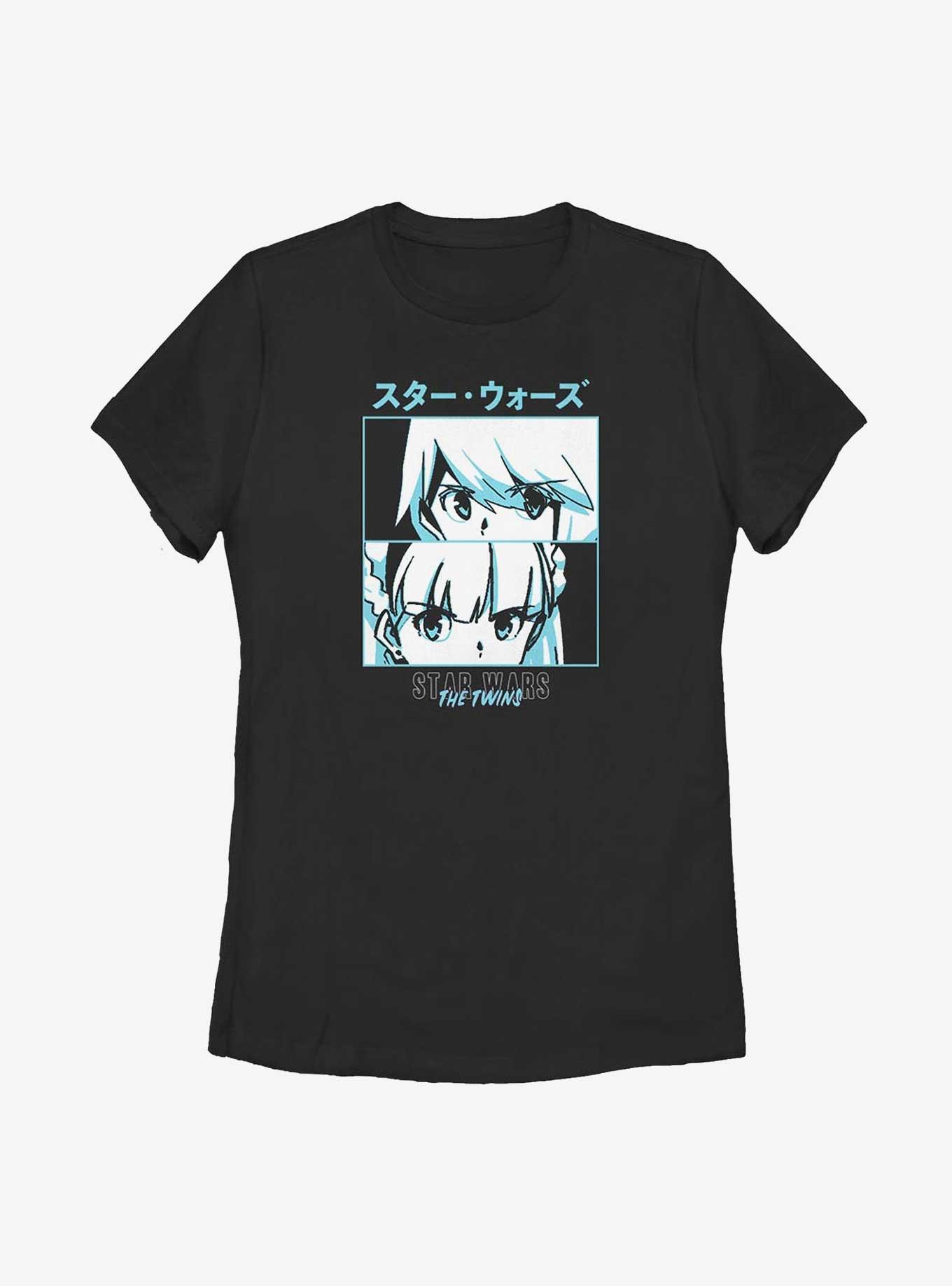 Star Wars: Visions Twins Boxed Womens T-Shirt, BLACK, hi-res