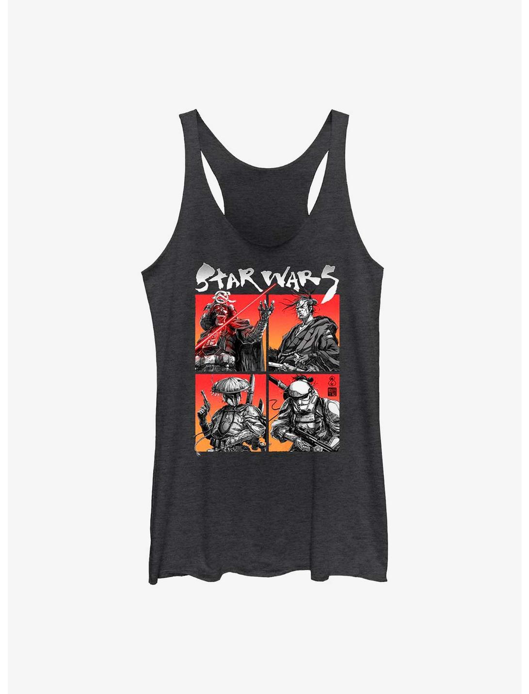 Star Wars: Visions Four On The Floor Womens Tank Top, BLK HTR, hi-res
