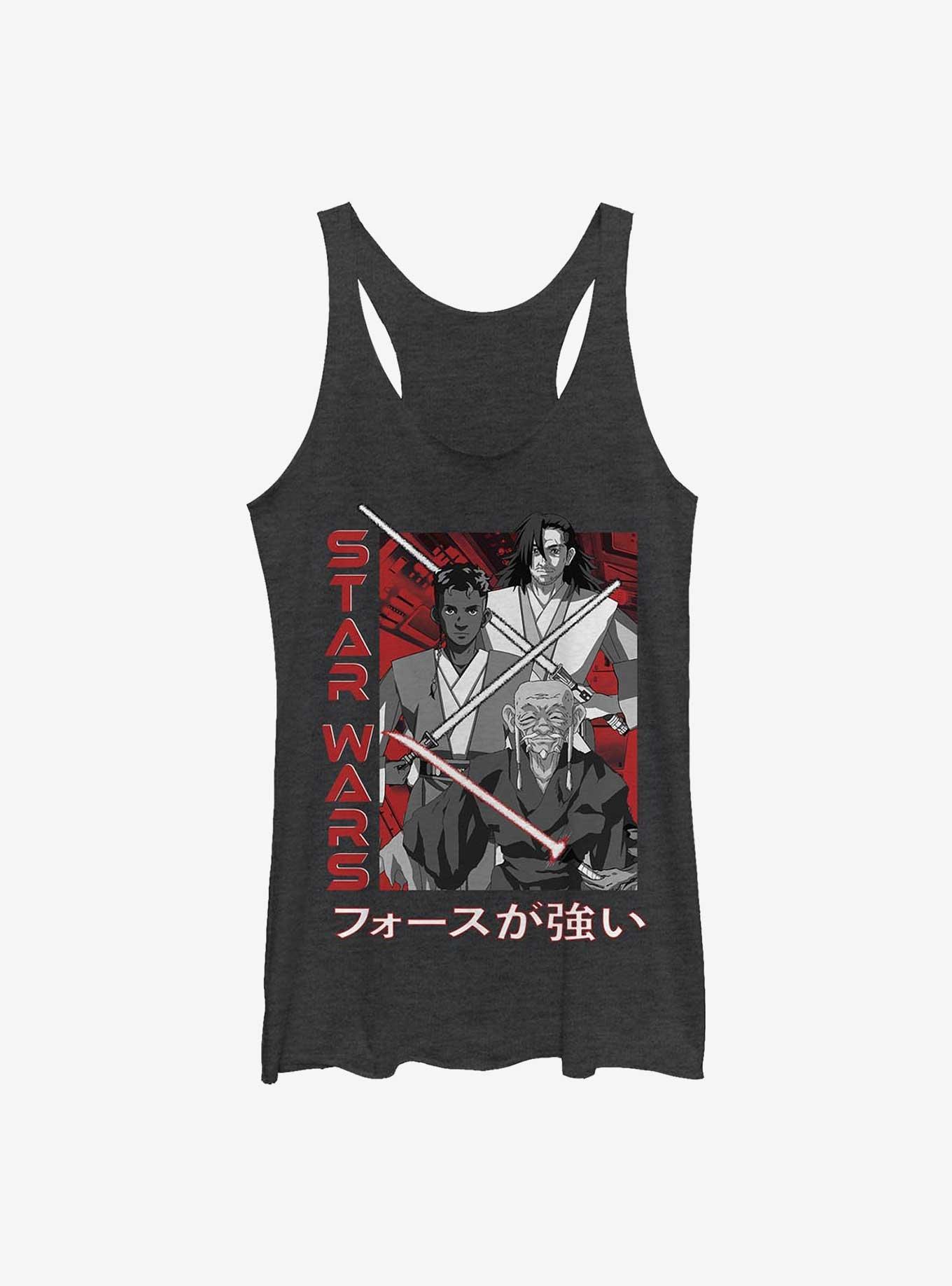 Star Wars: Visions Weapons Anime Womens Tank Top, BLK HTR, hi-res