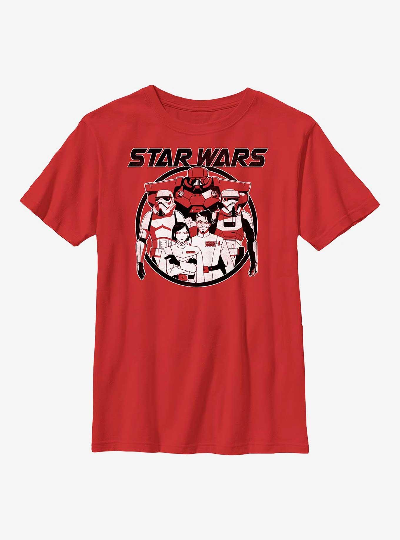 Star Wars: Visions Dark Side Anime Youth T-Shirt, RED, hi-res