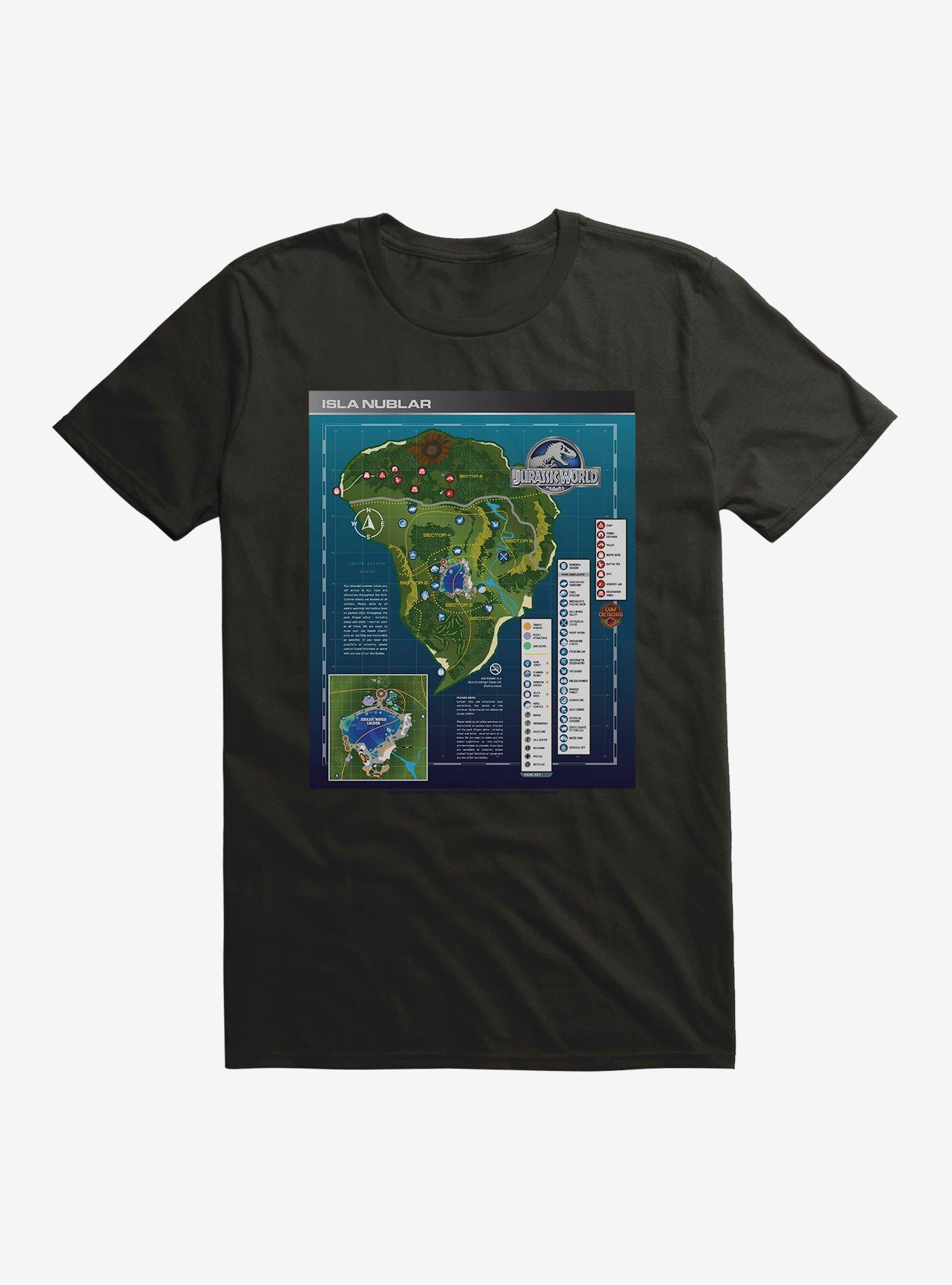 Jurassic World: Camp Cretaceous Isla Nublar Map T-Shirt