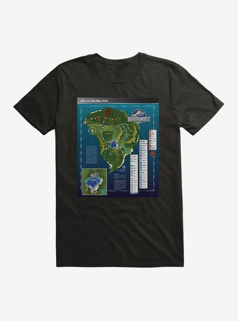 Jurassic World: Camp Cretaceous Isla Nublar Map T-Shirt | Hot Topic