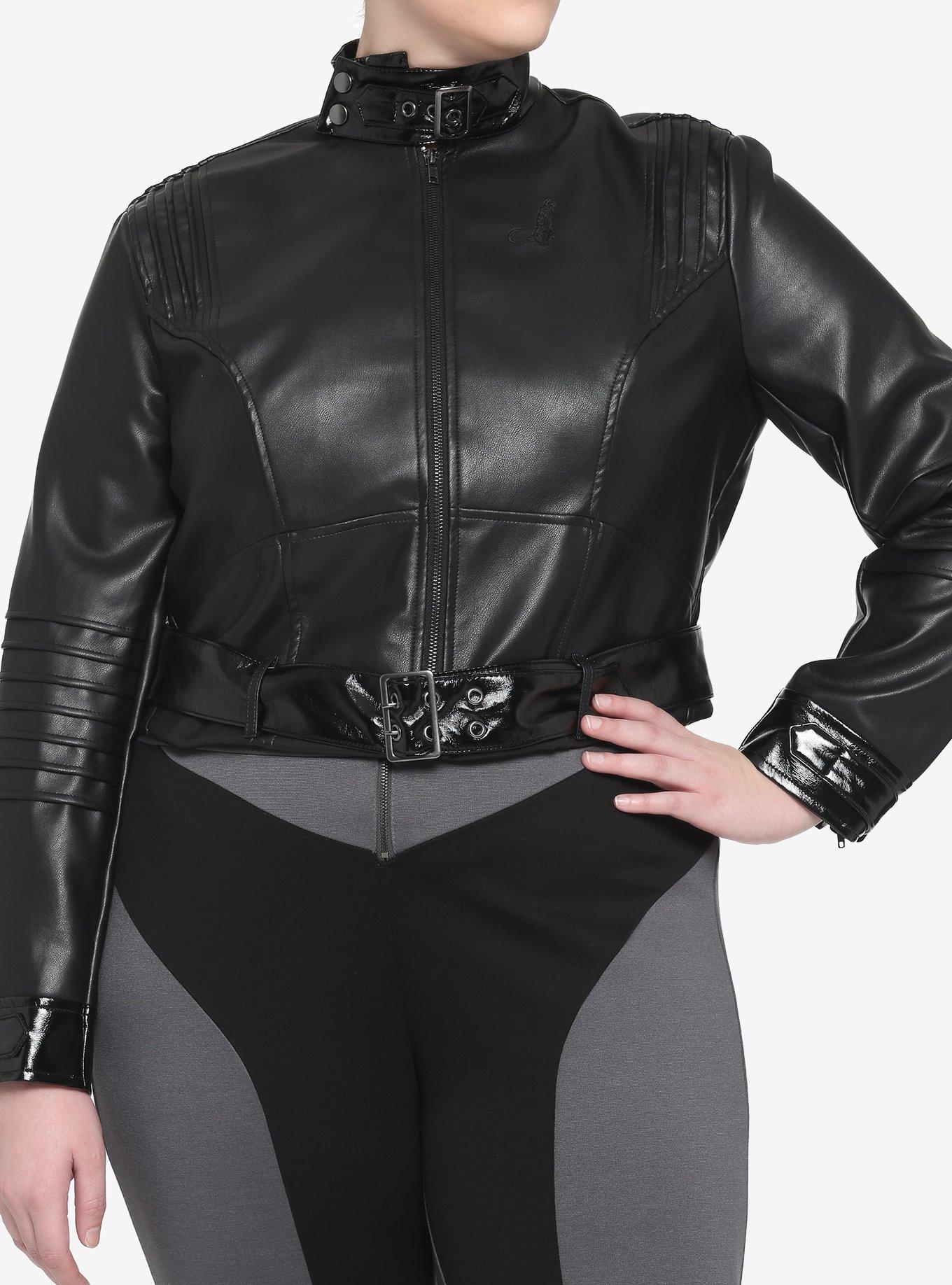 DC Comics The Batman Catwoman Faux Leather Jacket Plus Size, MULTI, hi-res