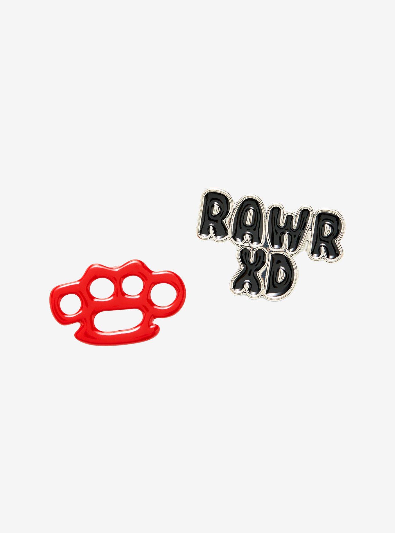 Brass Knuckle Rawr XD Enamel Pin Set, , hi-res