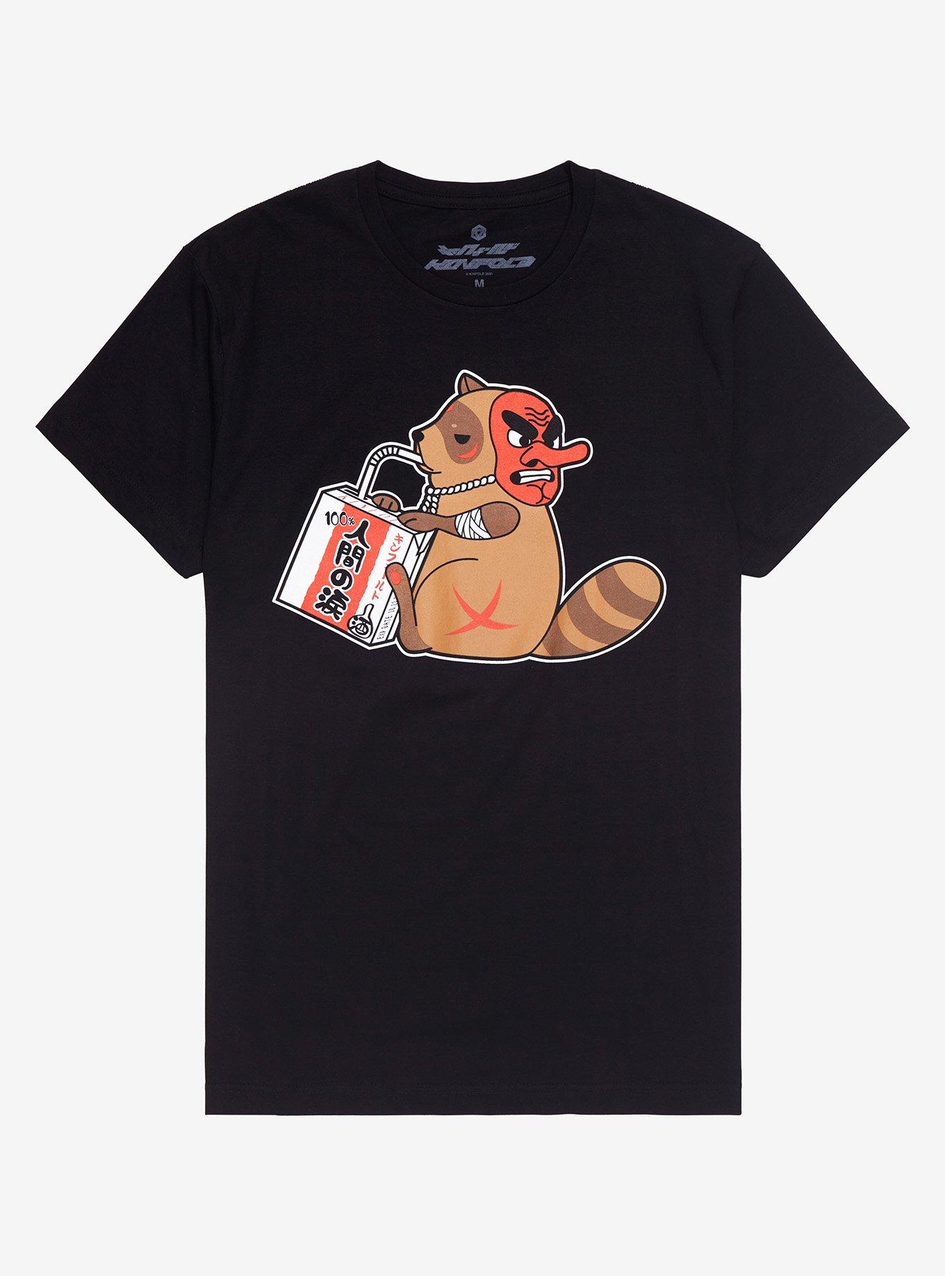 Tanuki Juice Box T-Shirt By Kinfold, BLACK, hi-res